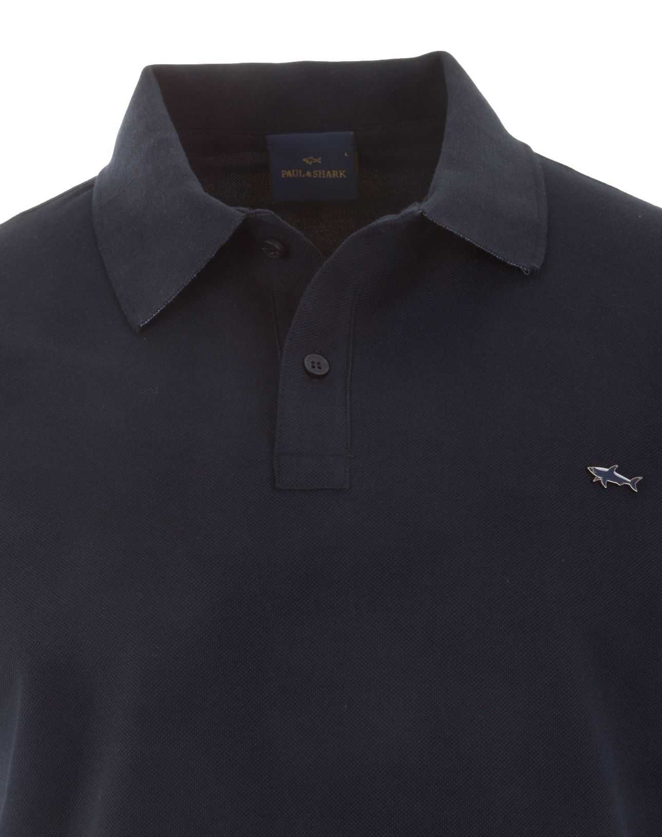 Paul Shark Paul Shark Erkek Düğme Kapama Kısa Kol %100 Pamuk Lacivert Polo Yaka T-Shirt 26411273-013