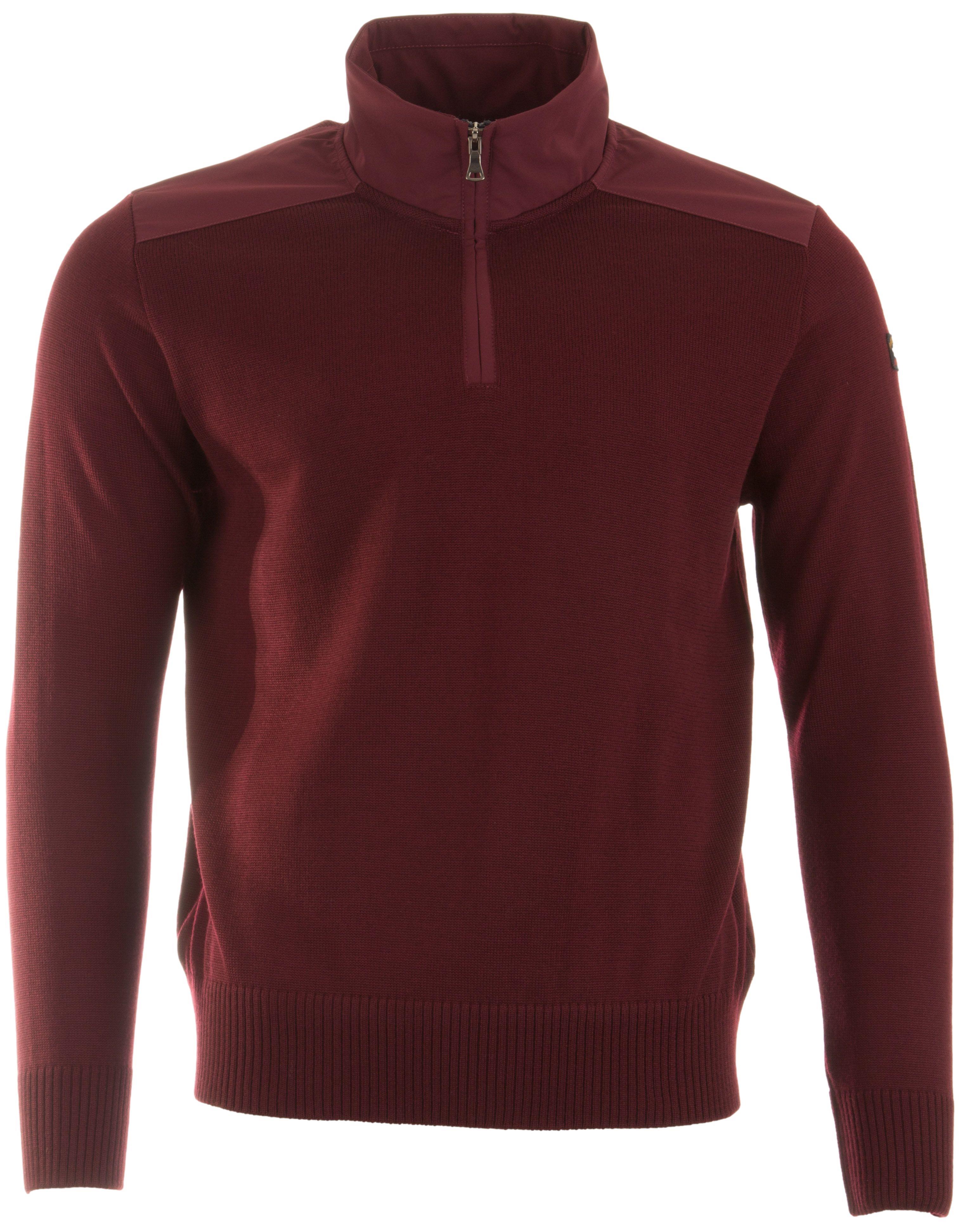 Paul Shark Paul Shark Erkek Fermuarlı Uzun Kollu Bordo Sweatshirt 12311135-411