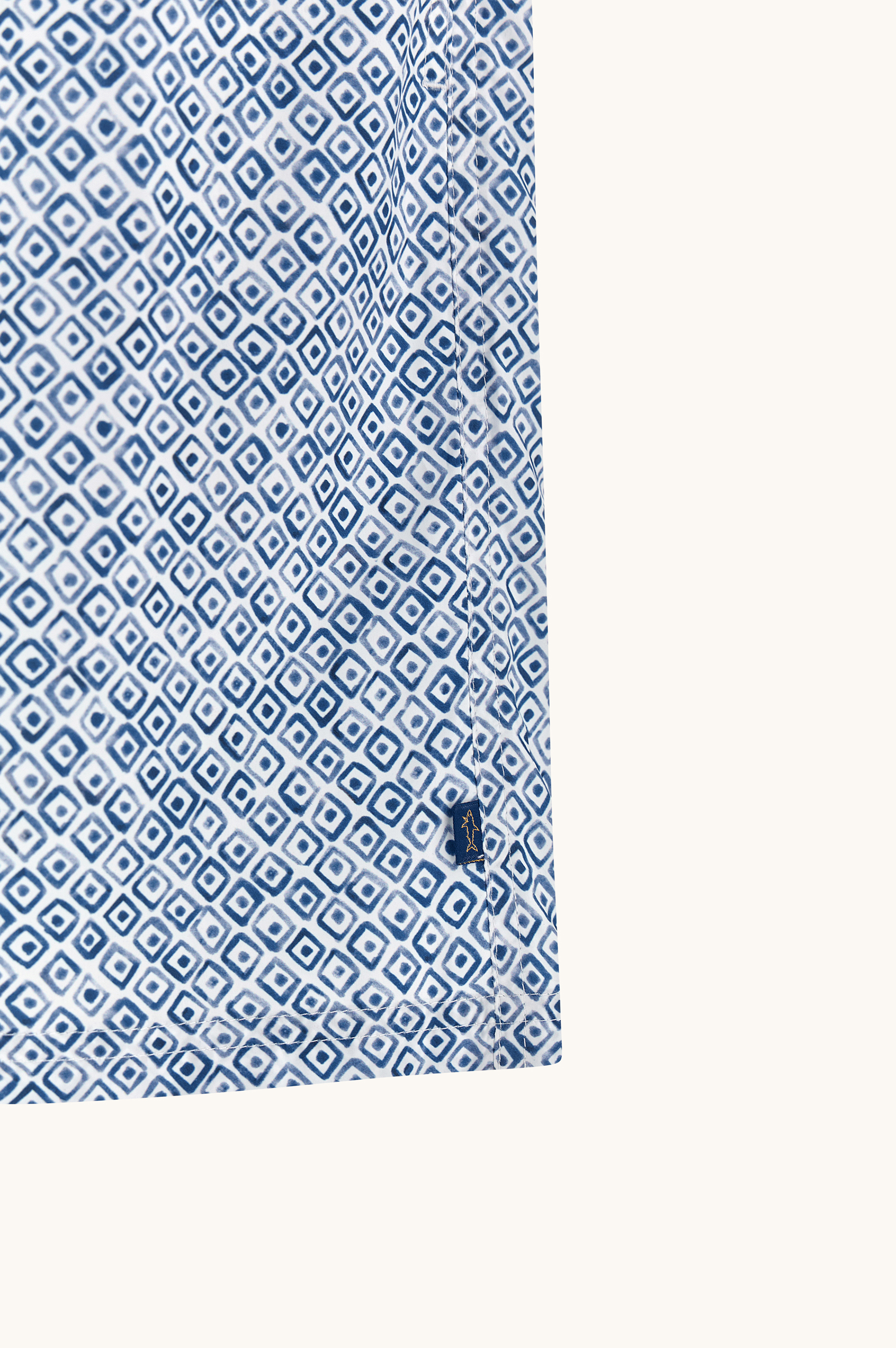 Paul Shark Paul Shark Erkek Geometrik Desenli Çabuk Kuruyan Kumaş Beli Lastikli Mavi Mayo 26415080-G60