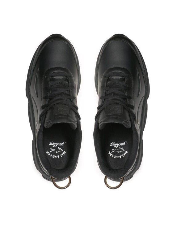 Paul Shark Paul Shark Erkek Günlük kullanım Düz ve Kısa Topuklu Siyah Sneaker 23418011-011