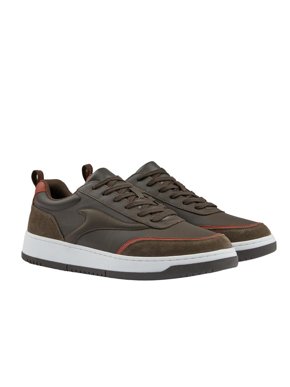 Paul Shark Paul Shark Erkek Hakiki Deri Rahat Taban Süet Detaylı Kahverengi Sneaker 14318003-094