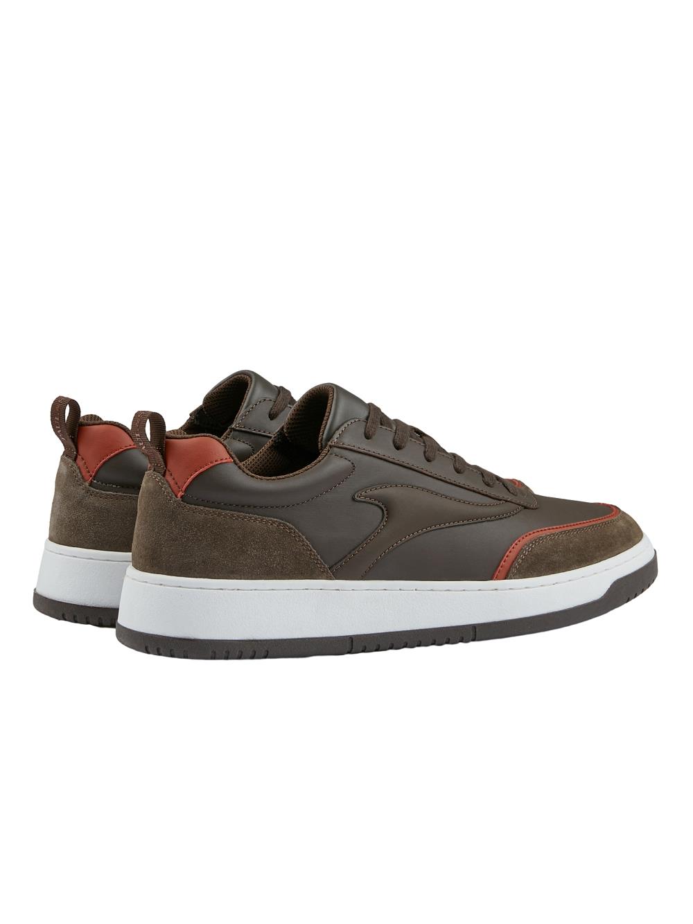 Paul Shark Paul Shark Erkek Hakiki Deri Rahat Taban Süet Detaylı Kahverengi Sneaker 14318003-094