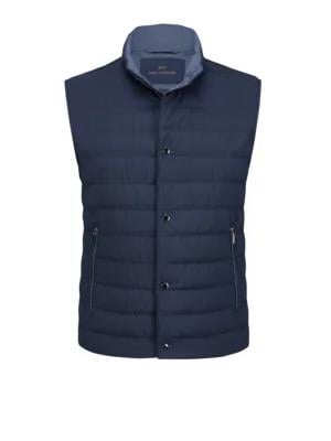 Paul Shark Paul Shark Erkek Kapitoneli Regular Fit Dik Yaka Kolsuz Lacivert Yelek 25412630-013