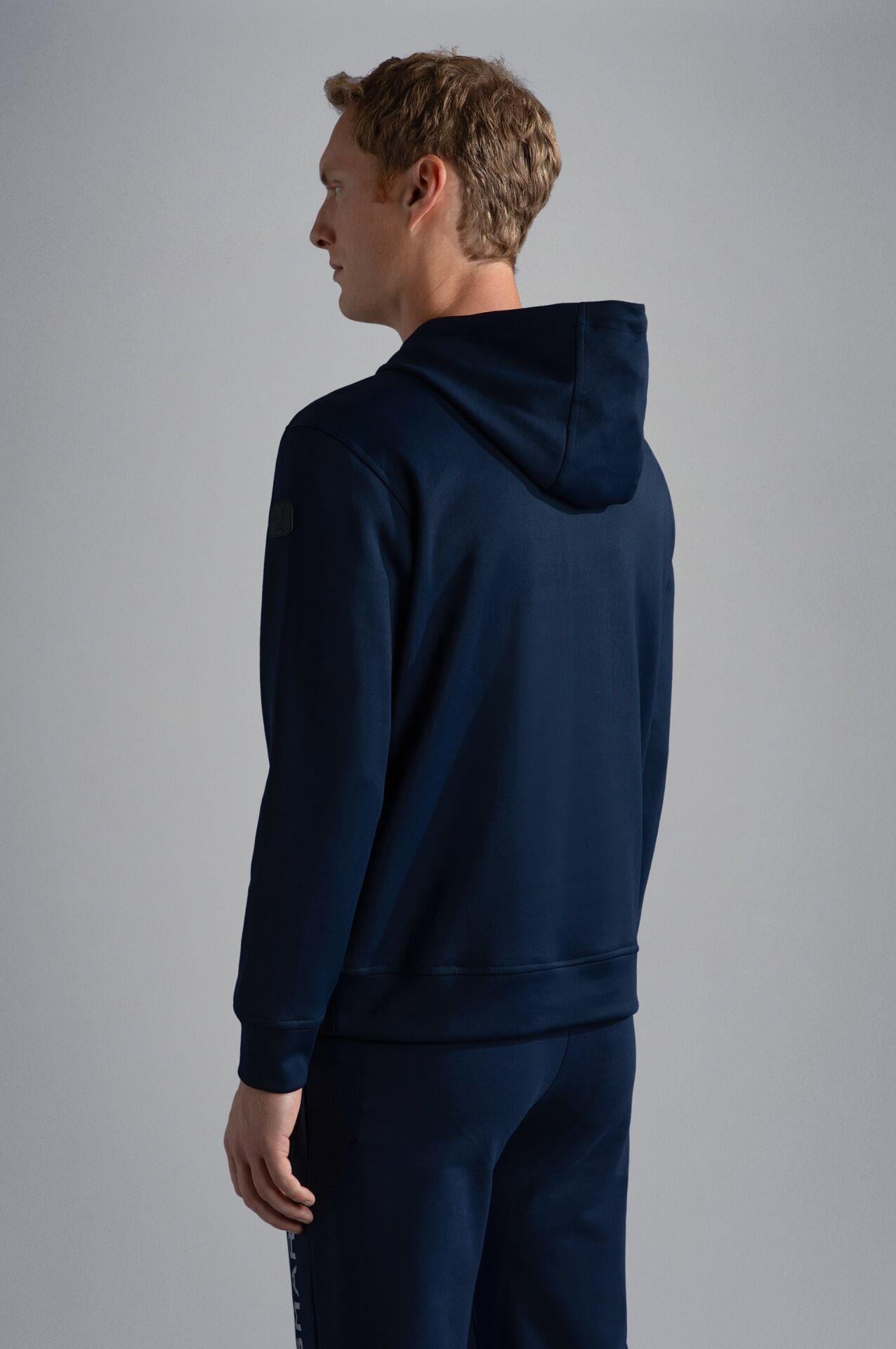 Paul Shark Paul Shark Erkek Kapşonlu Yaka Regular Fit Pamuklu Uzun Kollu Lacivert Sweatshirt 13311841A-013