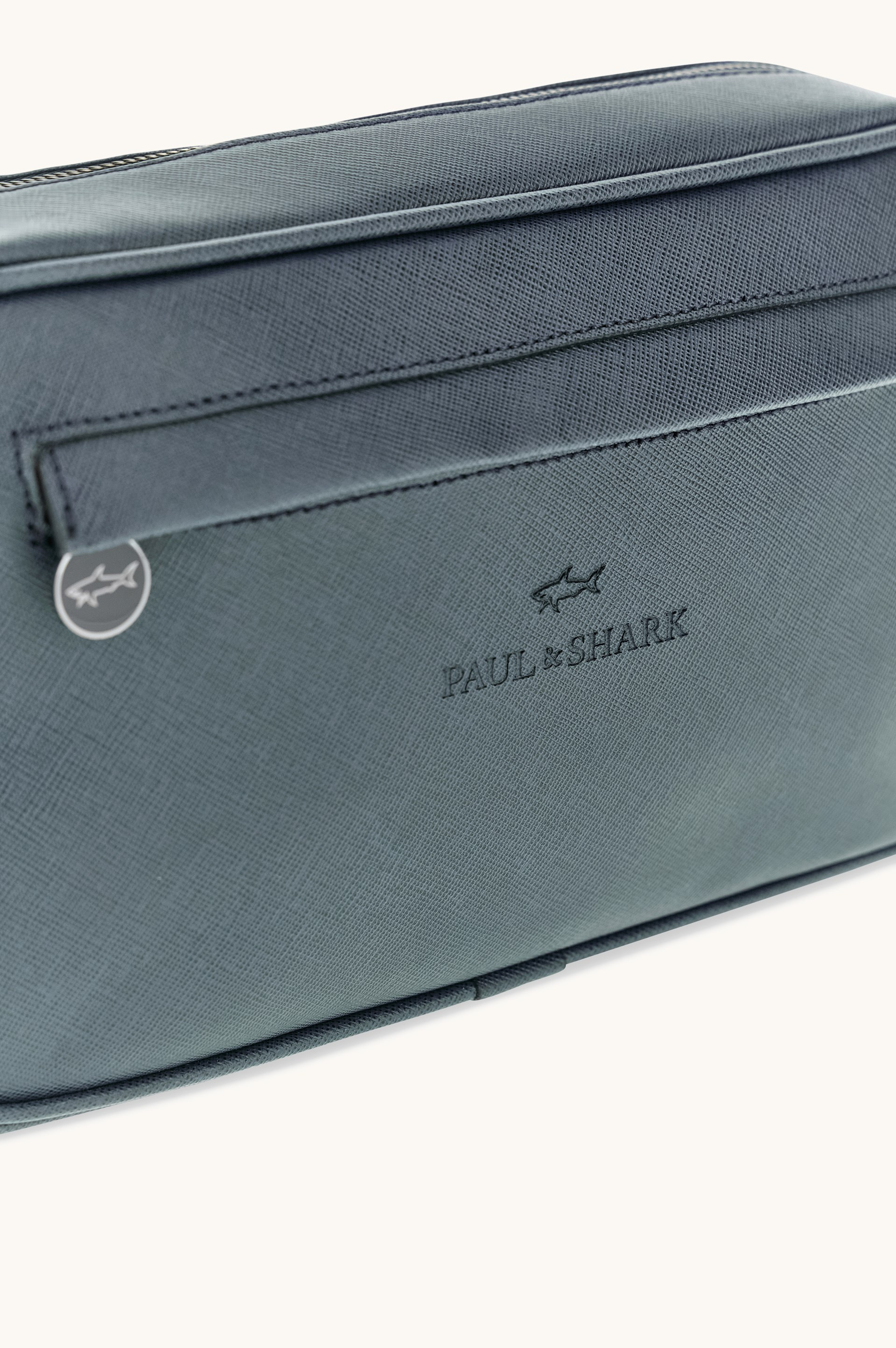 Paul Shark Paul Shark Erkek Kısa Askılı Fermuarlı Ön Bölmeli Logo Detaylı Mavi El Çantası 26418111-013