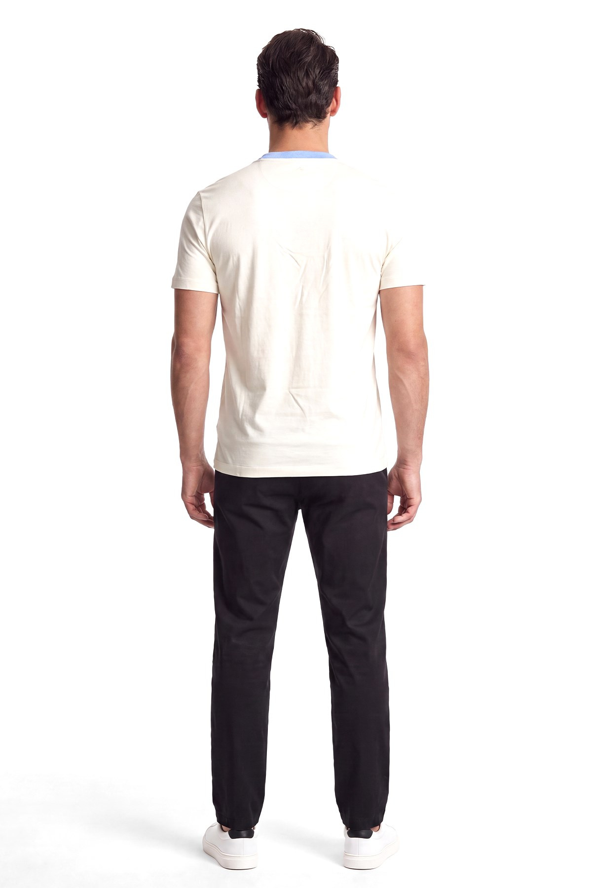 Paul Shark Paul Shark Erkek Kısa Kol Bisiklet Yaka Rahat Kesim Beyaz T-Shirt 26411011SM-108