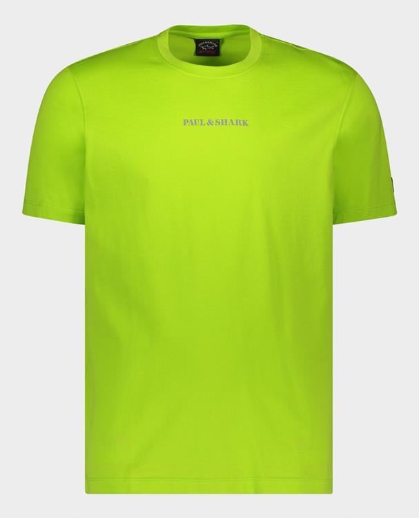 Paul Shark Paul Shark Erkek Logo Baskılı Bisiklet Yaka Normal Kesim Yeşil1 T-Shirt 22411044-136