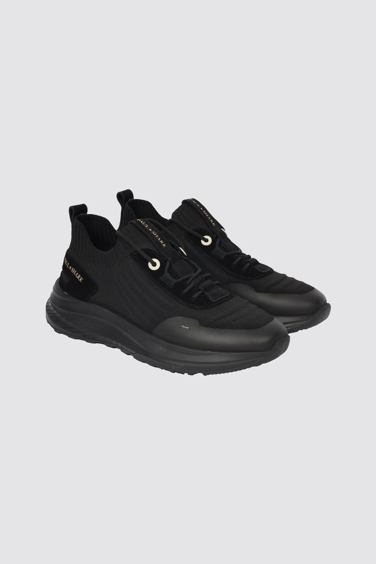 Paul Shark Paul Shark Erkek Logo Detaylı Düşük Bilekli Nefes Alabilen Üst Yüzeyli Siyah Sneaker 16318022-011