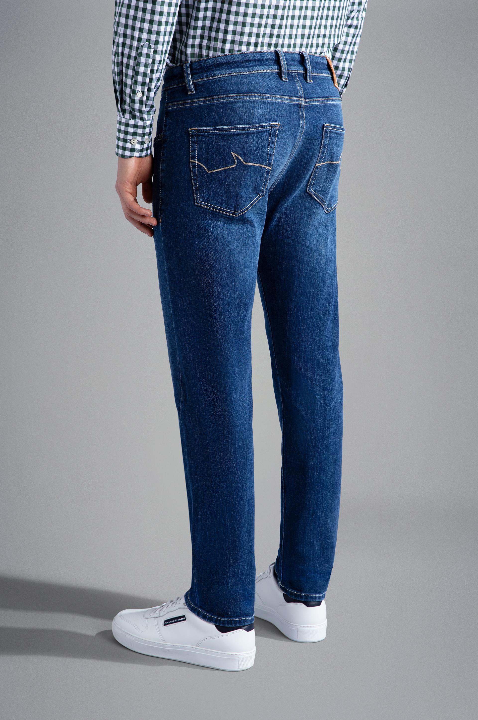 Paul Shark Paul Shark Erkek Logolu 5 Cepli Denim Lacivert Jeans 13314115-001