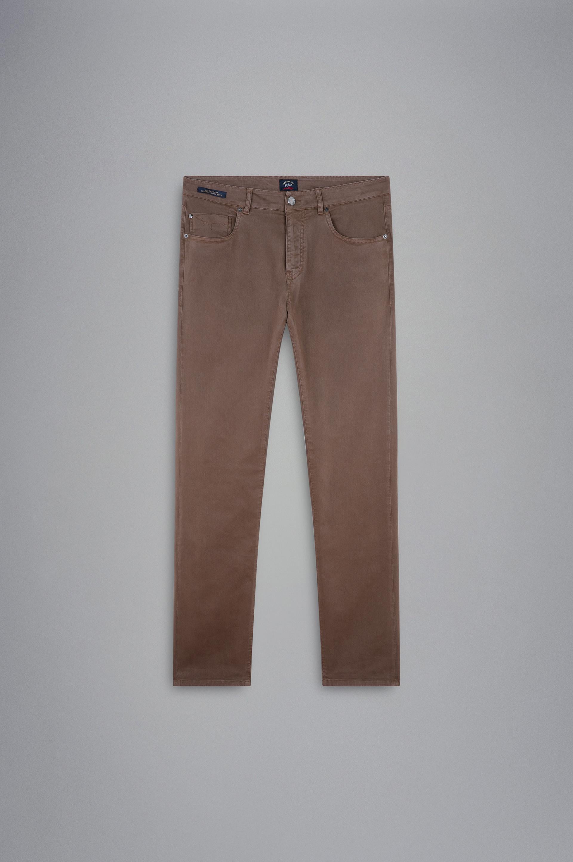 Paul Shark Paul Shark Erkek Logolu 5 Cepli Denim Koyu Yeşil Pantolon 13314062-661