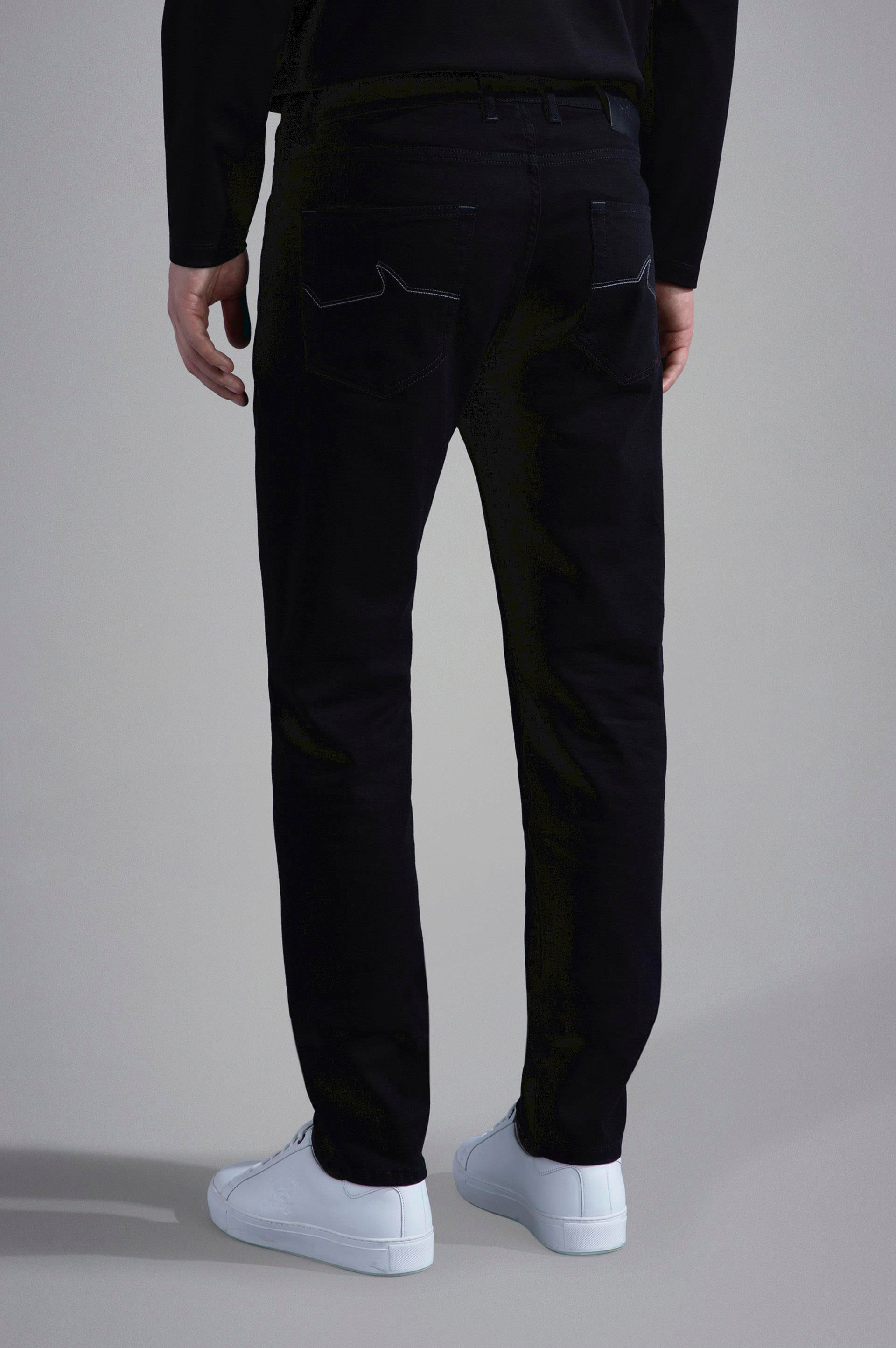Paul Shark Paul Shark Erkek Logolu 5 Cepli Denim Siyah Jeans 13314105-011