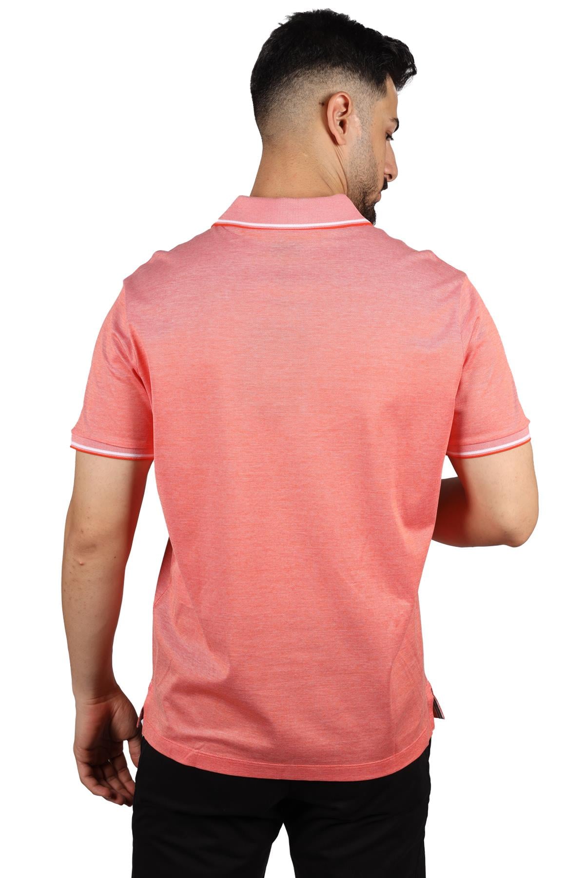 Paul Shark Paul Shark Erkek Logolu Basic Regular Fit Kısa Kollu Kırmızı Polo Yaka T-Shirt 11311707-145