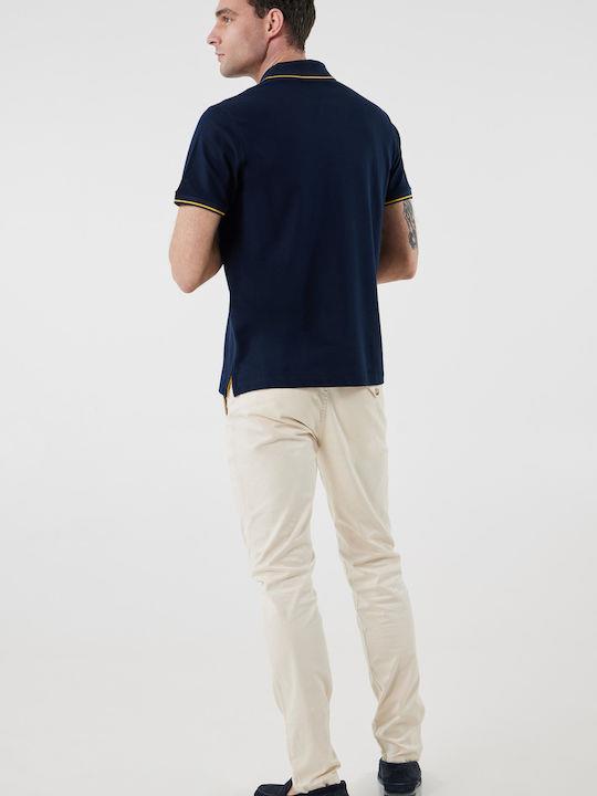 Paul Shark Paul Shark Erkek Logolu Basic Regular Fit Kısa Kollu Lacivert Polo Yaka T-Shirt 22411254-013