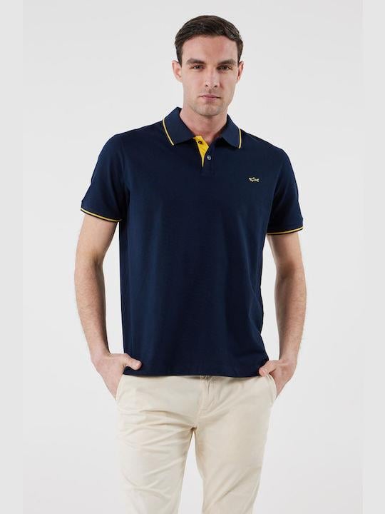 Paul Shark Paul Shark Erkek Logolu Basic Regular Fit Kısa Kollu Lacivert Polo Yaka T-Shirt 22411254-013