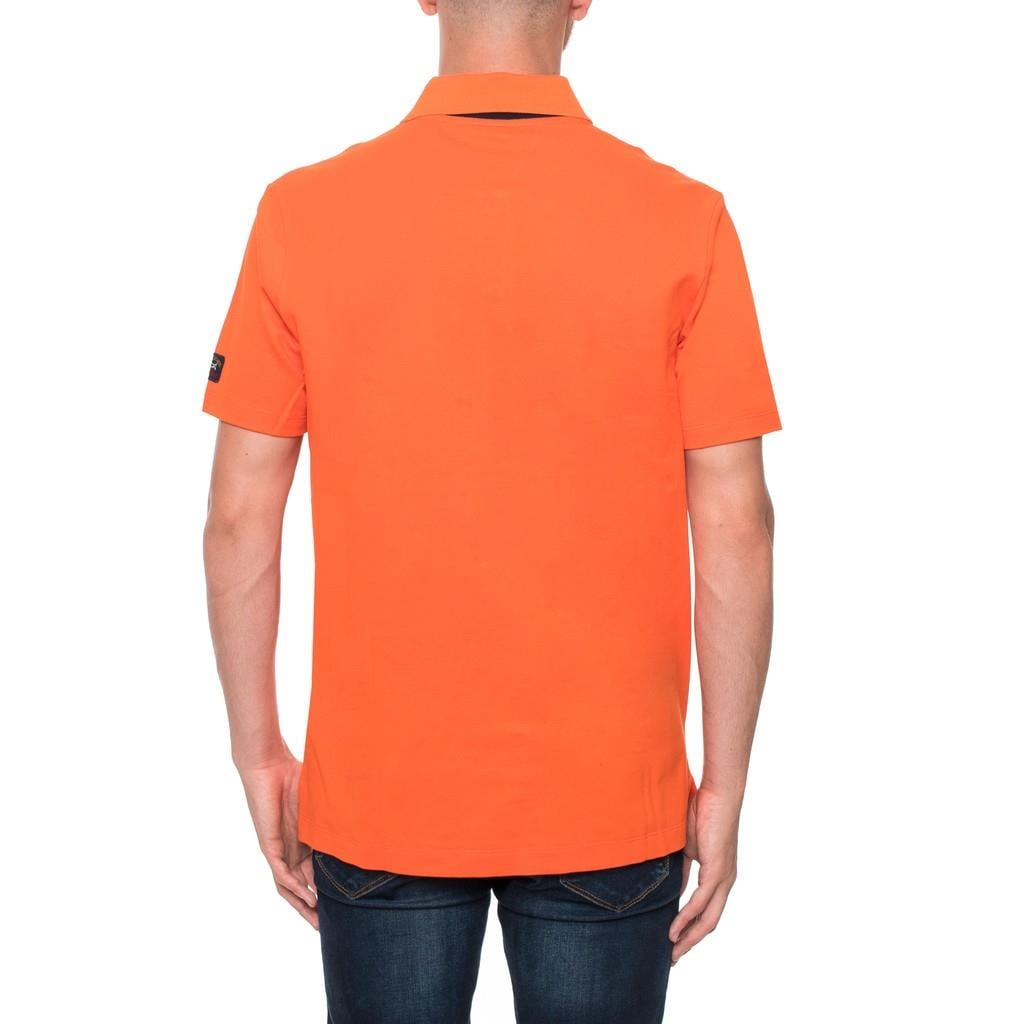 Paul Shark Paul Shark Erkek Marka Logo Detaylı Regular Fit Kısa Kollu Turuncu Polo Yaka T-Shirt E20P1334-139