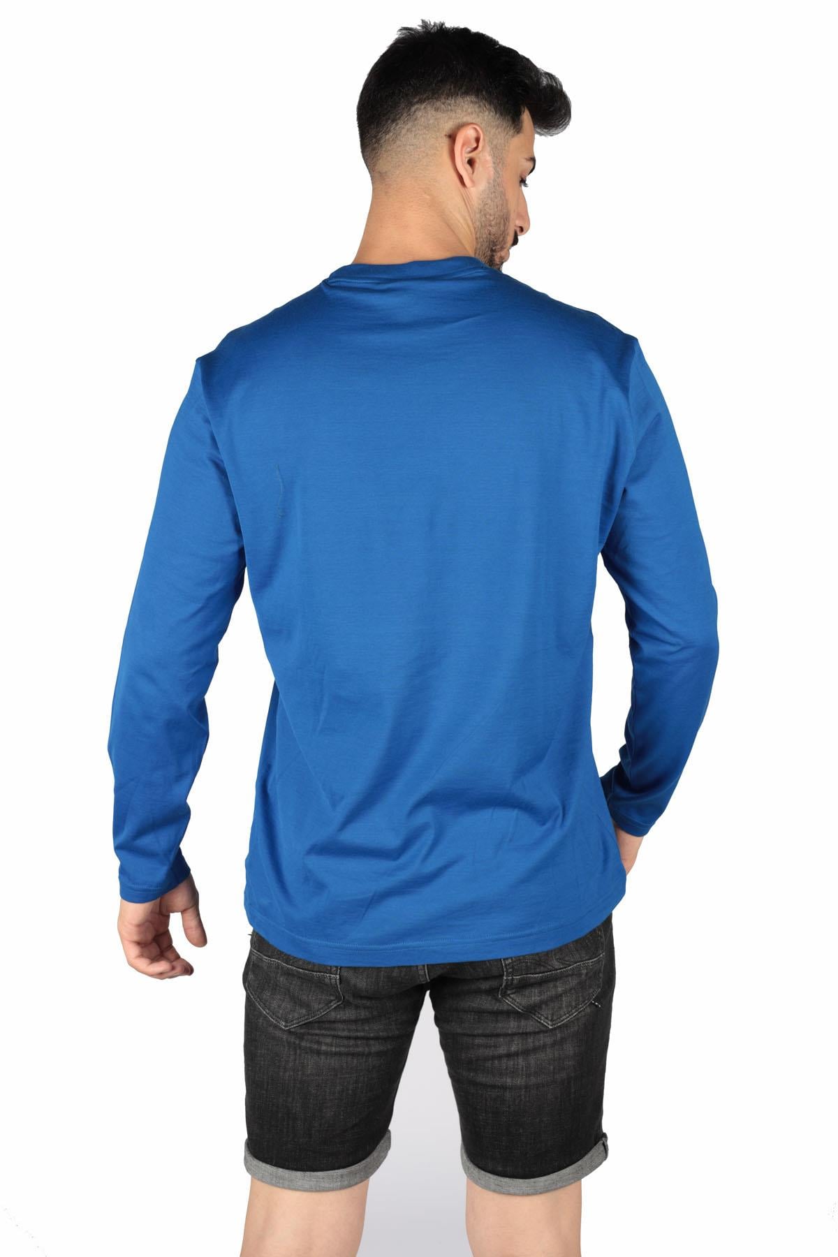 Paul Shark Paul Shark Erkek Marka Logo Detaylı Regular Fit Kısa Kollu Mavi T-Shirt A20P1689-408