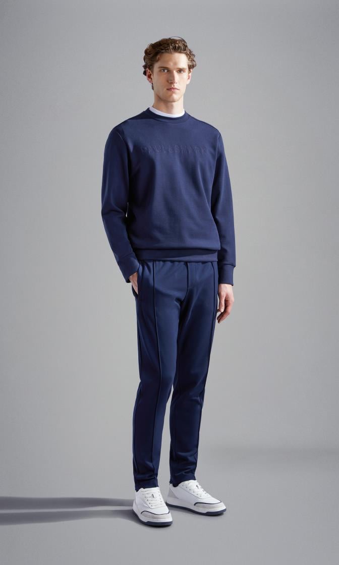 Paul Shark Paul Shark Erkek Marka Logolu Uzun Kollu Rahat Lacivert Sweatshirt 14311842-050
