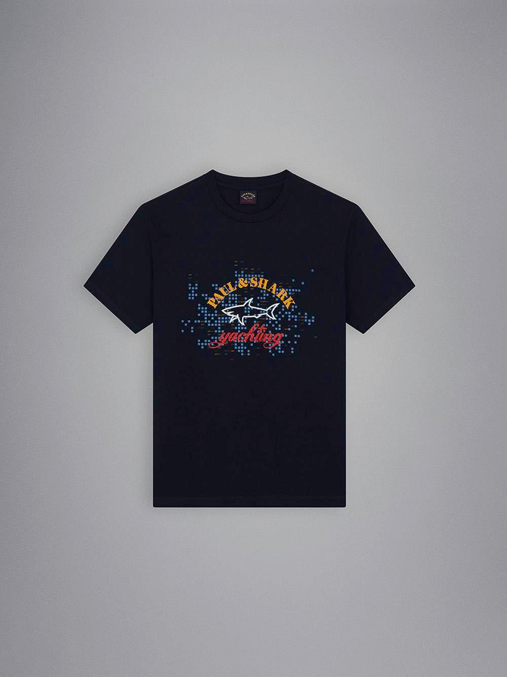 Paul Shark Paul Shark Erkek Marka Logolu Basic Bisiklet Yaka Kısa Kollu Lacivert T-Shirt 23411041-013