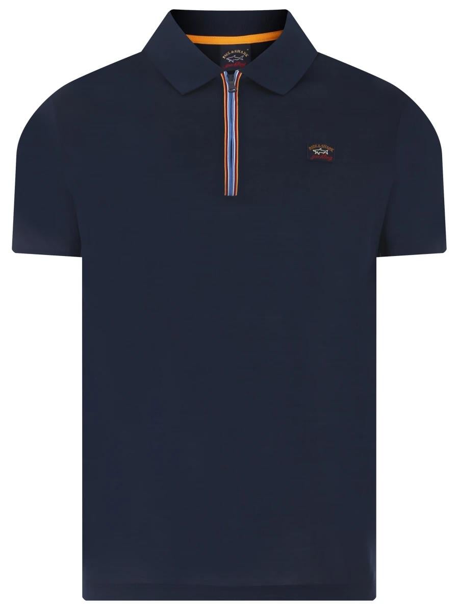 Paul Shark Paul Shark Erkek Marka Logo Detaylı Regular Fit Kısa Kollu Lacivert Polo Yaka T-Shirt 23411215-013