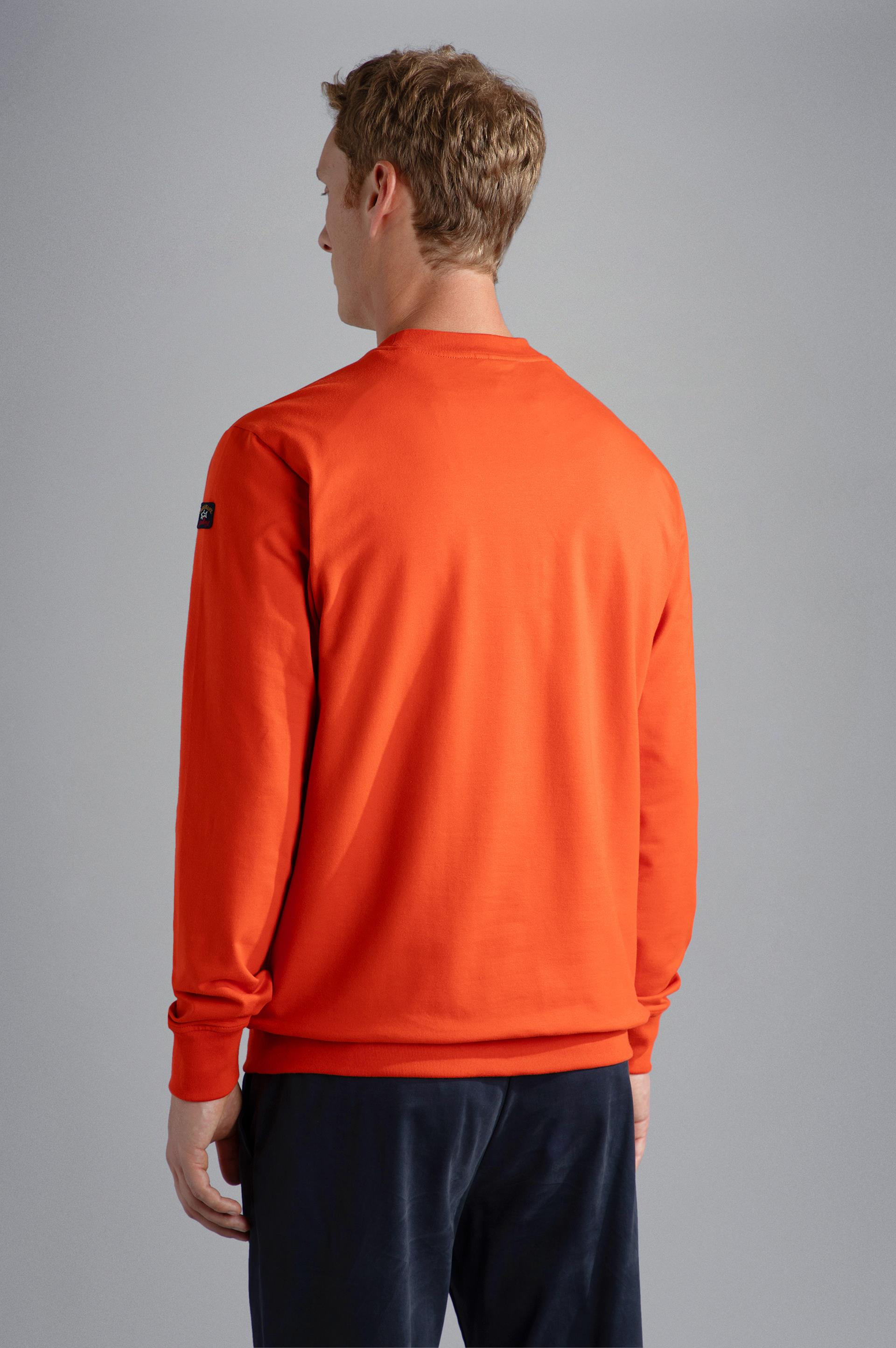 Paul Shark Paul Shark Erkek Marka Logolu Pamuklu Normal Kalıp Günlük Turuncu Sweatshirt 13311965-576