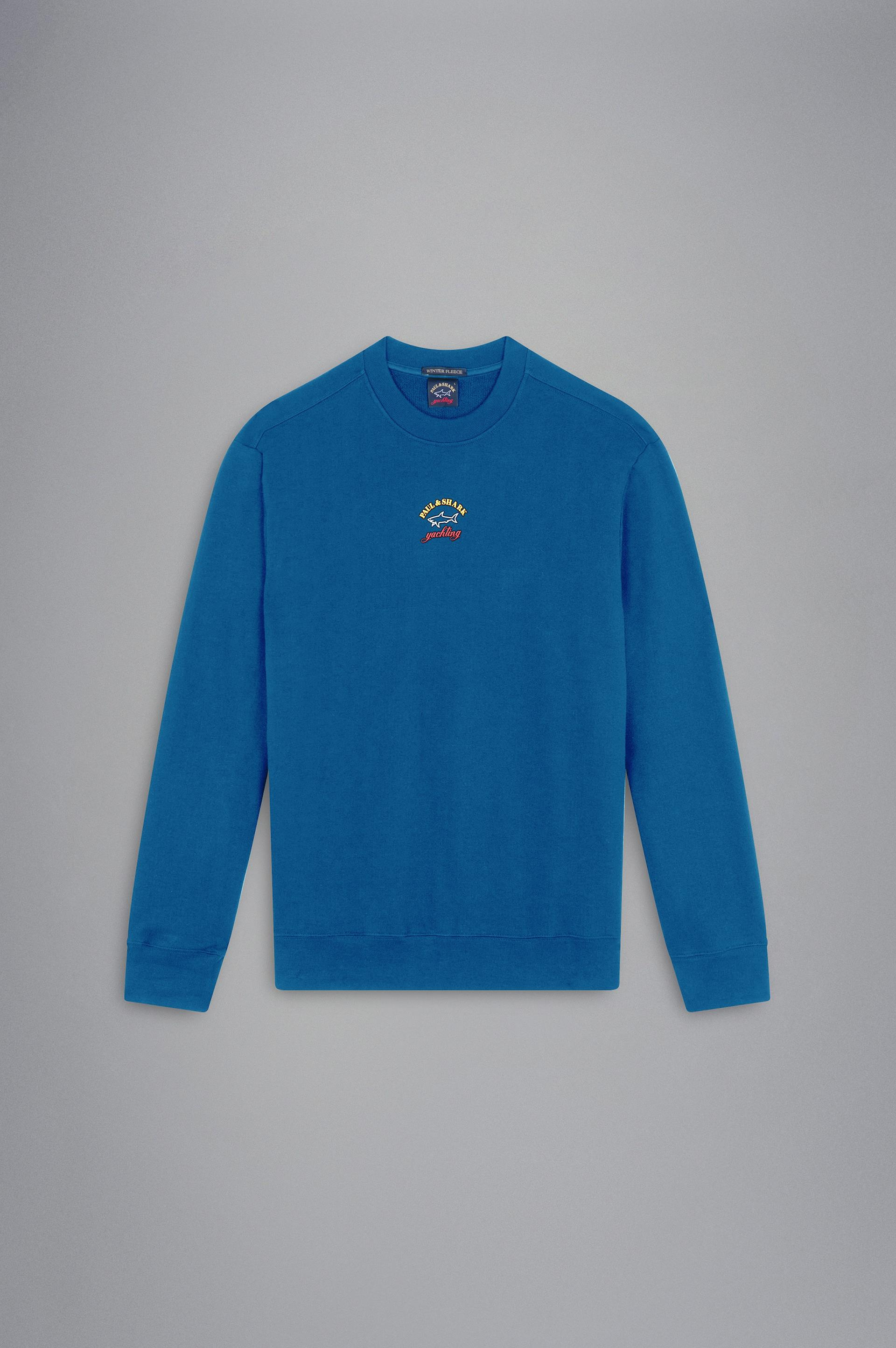 Paul Shark Paul Shark Erkek Marka Logolu Uzun Kollu Rahat Mavi Sweatshirt 13311831-402