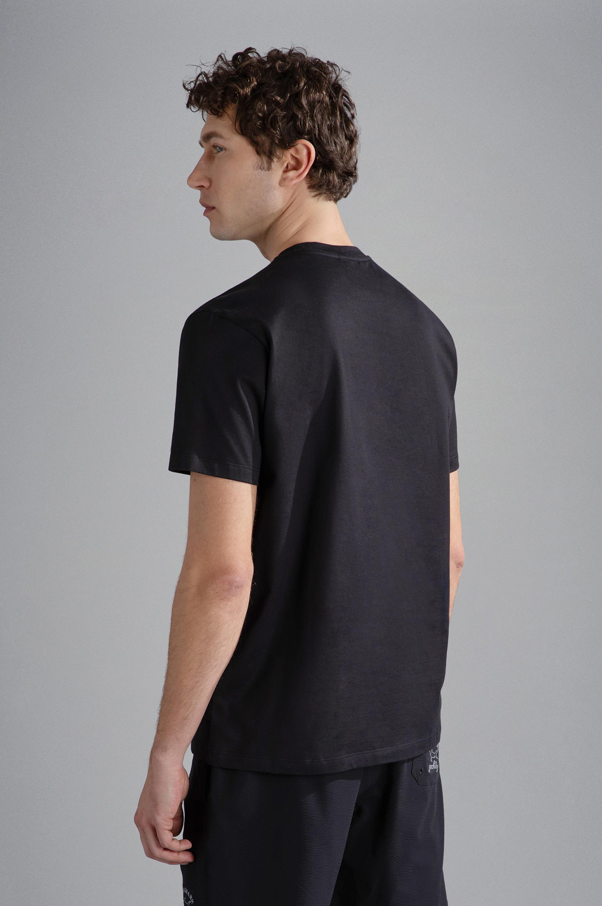 Paul Shark Paul Shark Erkek Marka Logolu Pamuklu Normal Kalıp Günlük Siyah T-Shirt 24411050-011