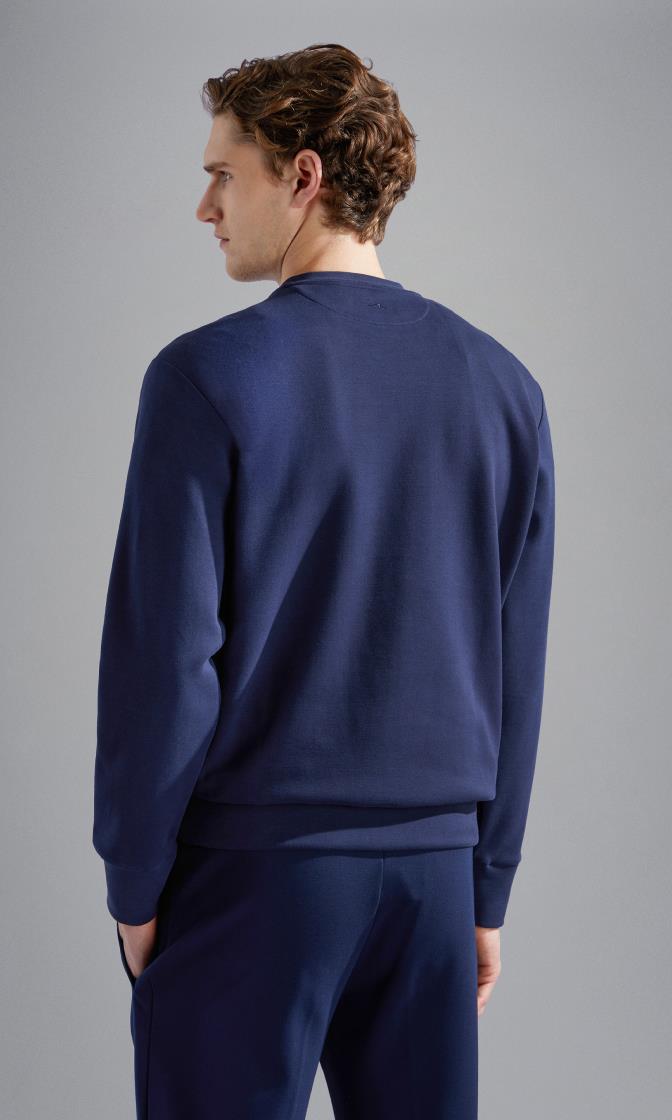 Paul Shark Paul Shark Erkek Marka Logolu Uzun Kollu Rahat Lacivert Sweatshirt 14311842-050