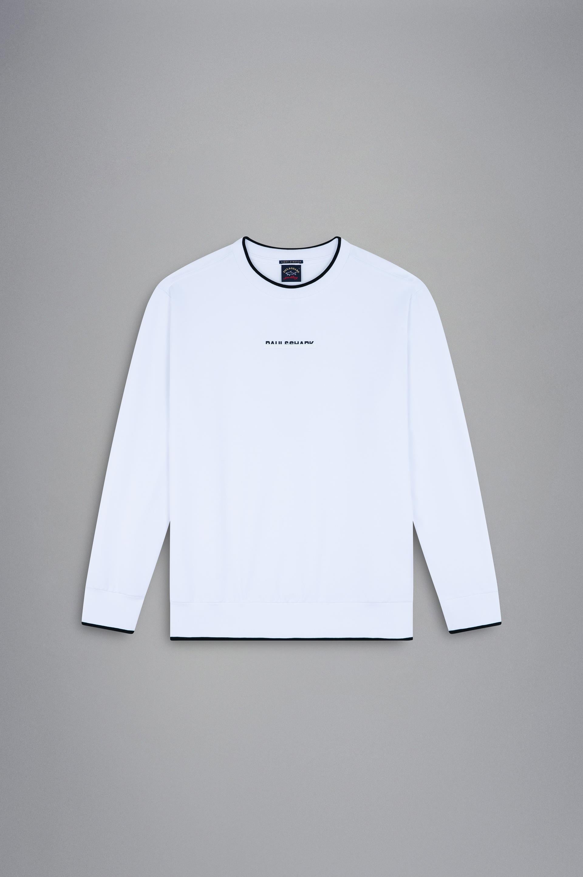 Paul Shark Paul Shark Erkek Marka Logolu Uzun Kollu Rahat Beyaz Sweatshirt 13311807-010