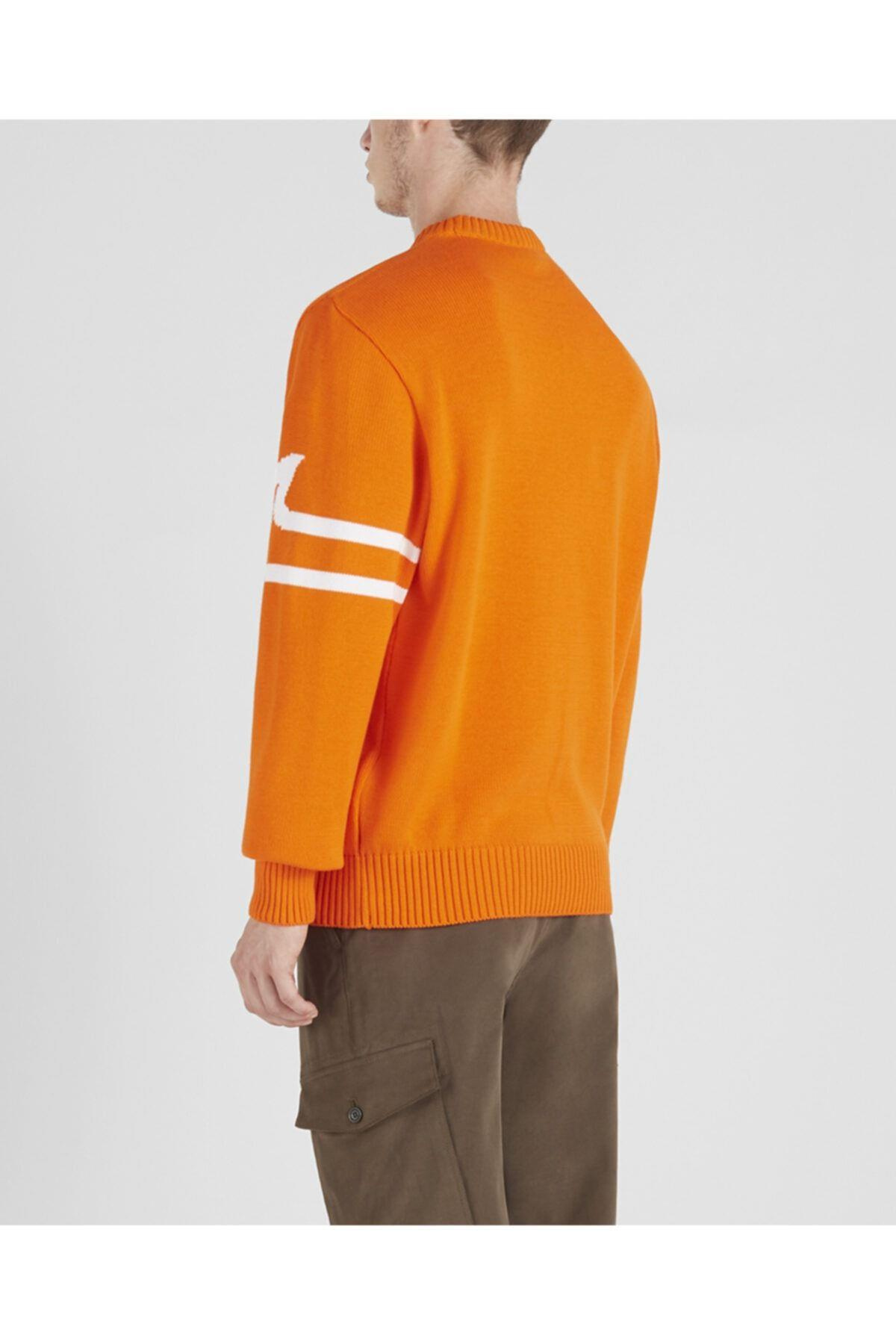 Paul Shark Paul Shark Erkek Marka Logo Detaylı Regular Fit Uzun Kollu Turuncu Kazak I20P1423-139