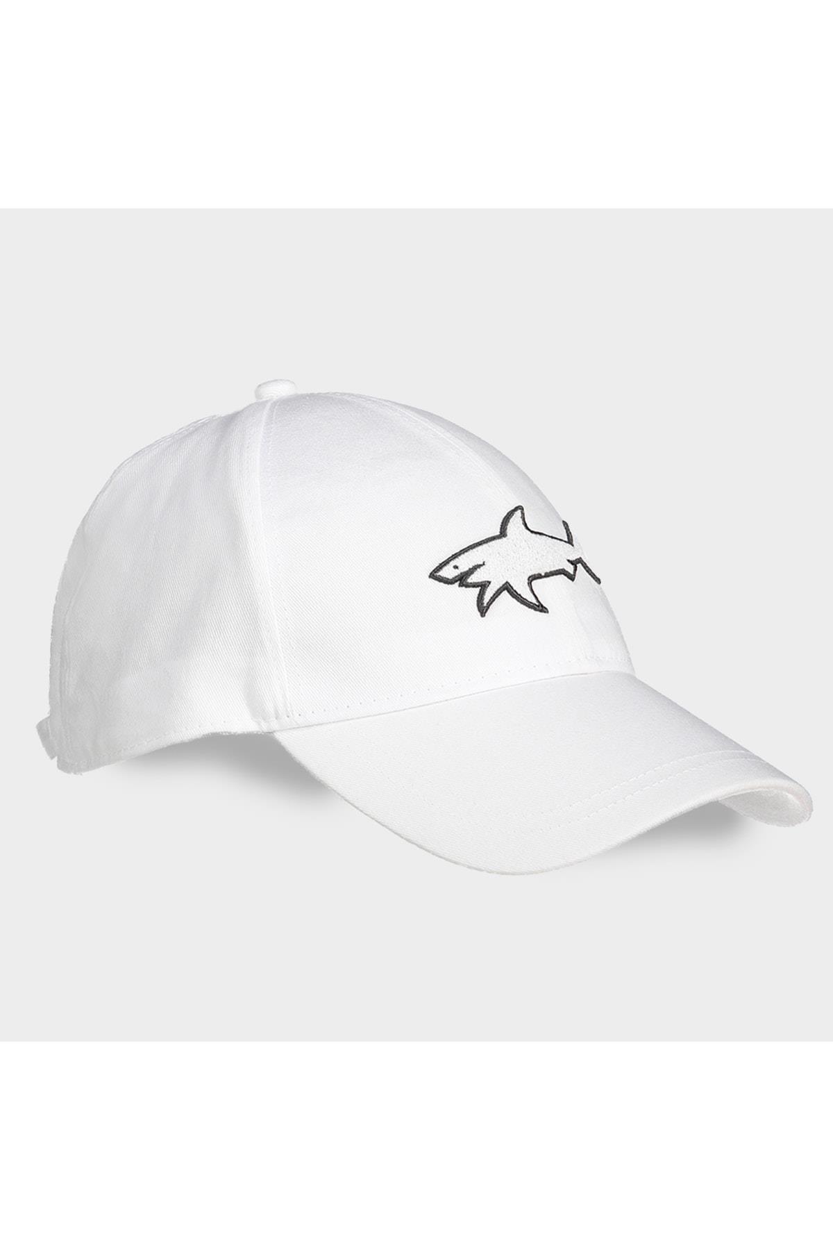 Paul Shark Paul Shark Erkek Marka Logolu Rahat Kullanım Dört Mevsim Beyaz Spor Şapka COP7103-001