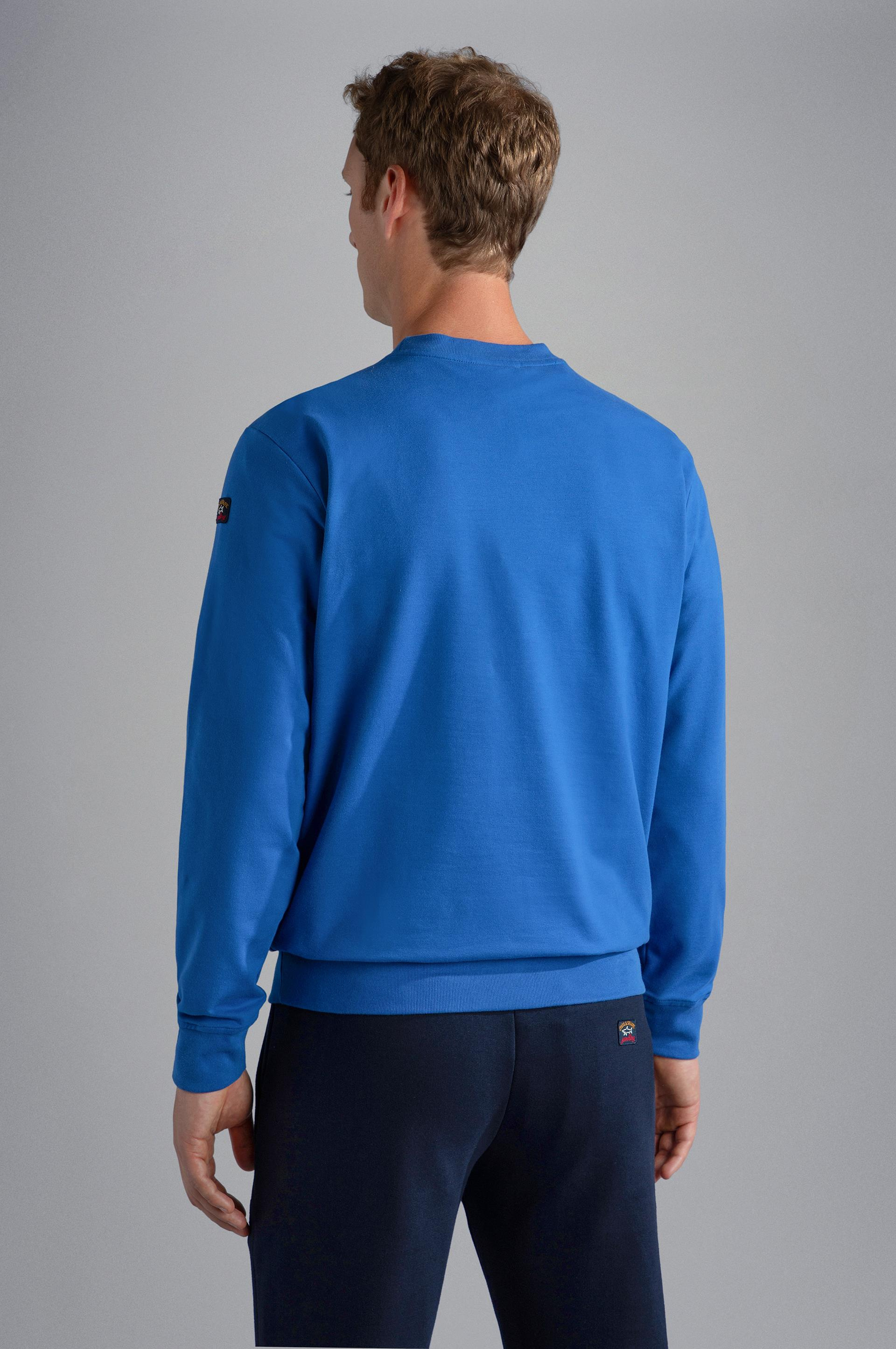 Paul Shark Paul Shark Erkek Marka Logolu Pamuklu Normal Kalıp Günlük Mavi Sweatshirt 13311965-402