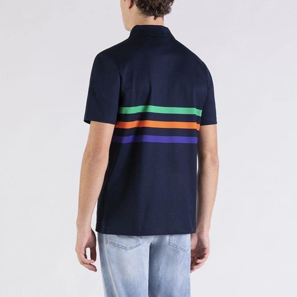 Paul Shark Paul Shark Erkek Marka Logo Detaylı Regular Fit Uzun Kollu Lacivert Polo Yaka T-Shirt E20P1274-305