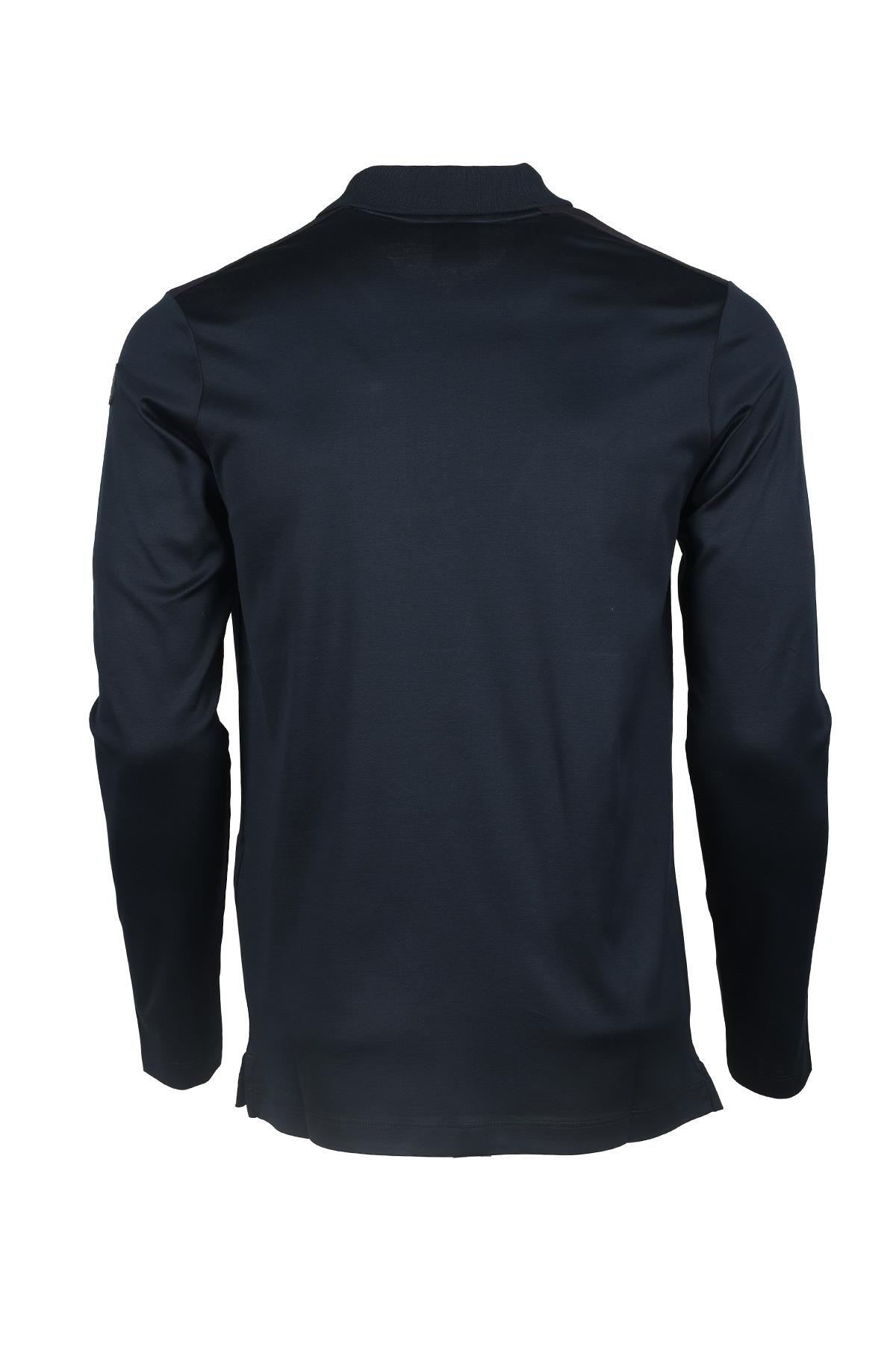 Paul Shark Paul Shark Erkek Marka Logolu Uzun Kollu Rahat Lacivert Polo Yaka T-Shirt 13311705-013