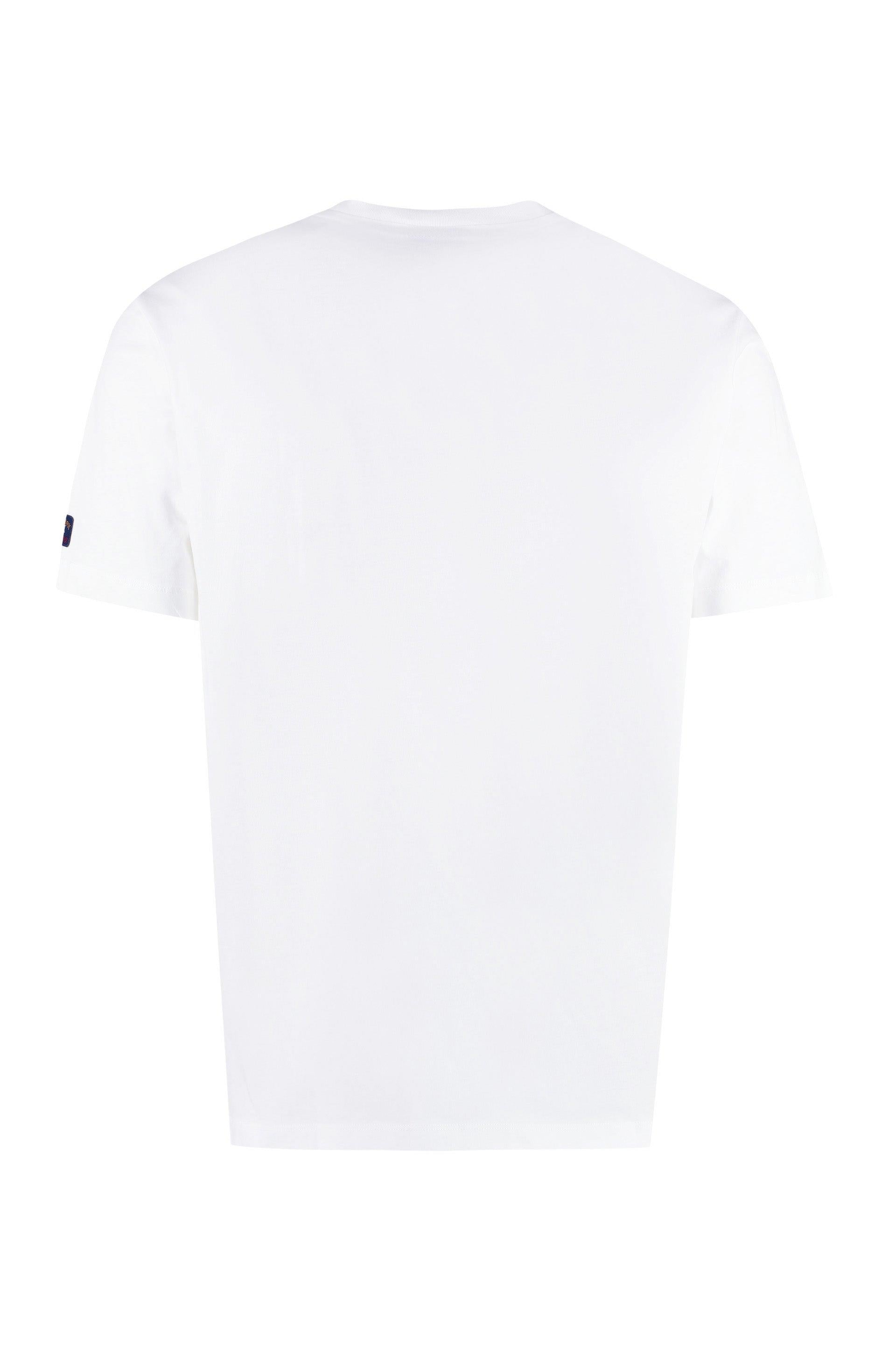 Paul Shark Paul Shark Erkek Marka Logo Detaylı Regular Fit Kısa Kollu Beyaz T-Shirt 23411198A-010