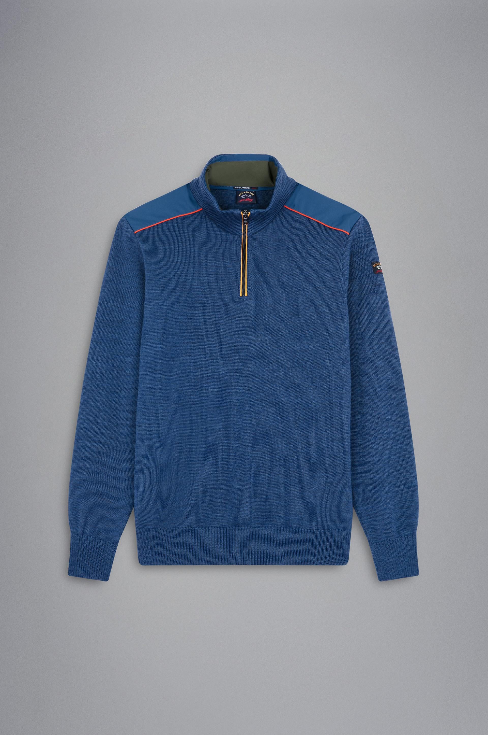 Paul Shark Paul Shark Erkek Marka Logolu Uzun Kollu Rahat Mavi Sweatshirt 13311158-634