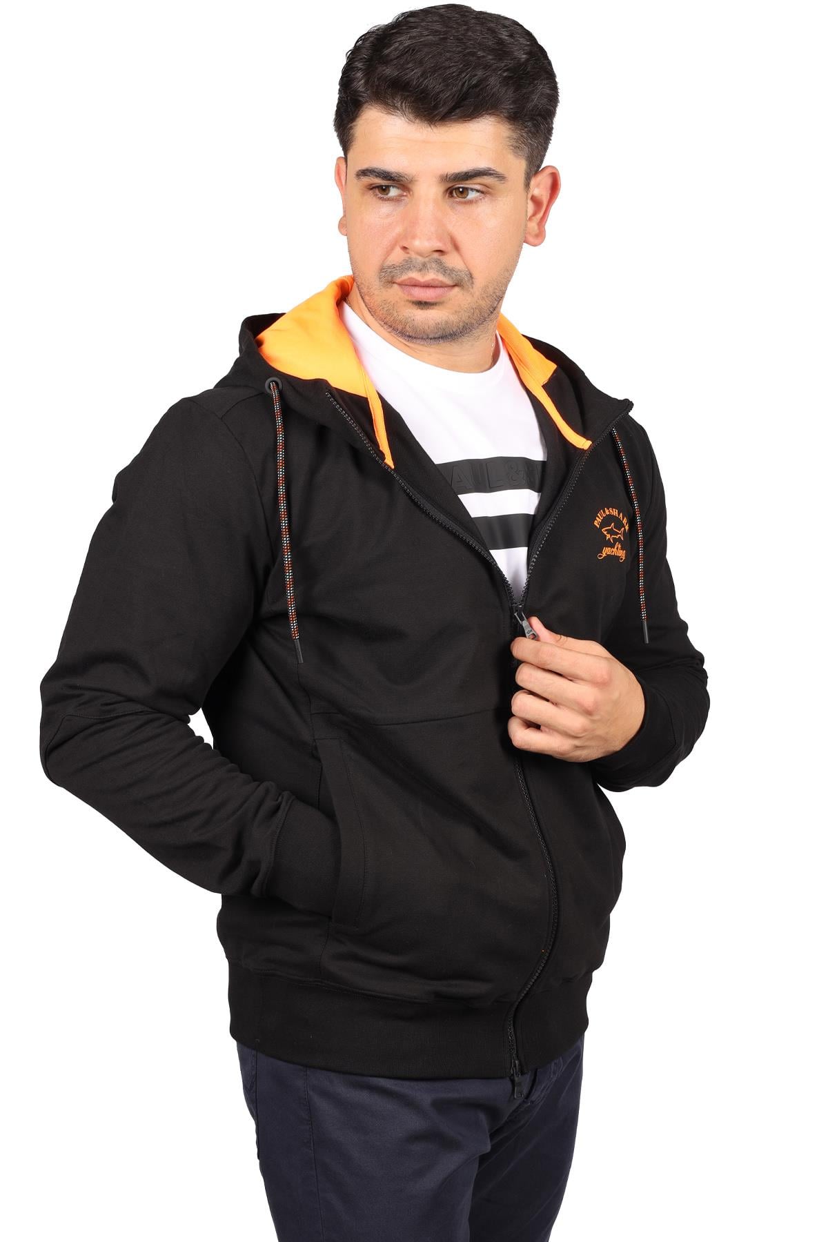 Paul Shark Paul Shark Erkek Marka Logo Detaylı Regular Fit Uzun Kollu Siyah Ceket 23411886-011