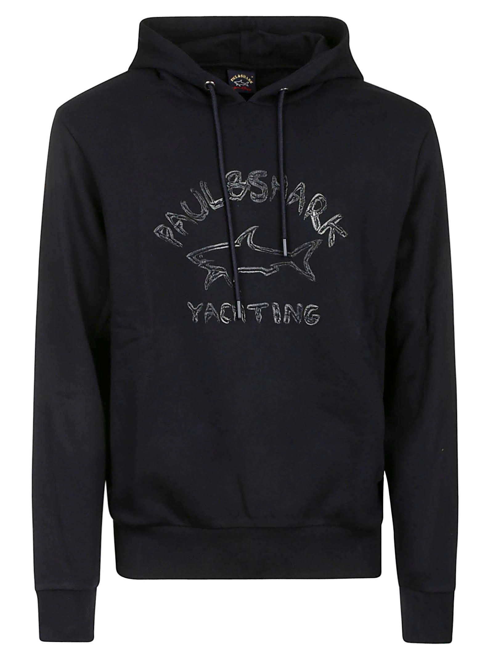 Paul Shark Paul Shark Erkek Marka Logo Detaylı Kapşonlu İpli Lacivert Sweatshirt 12311890-013