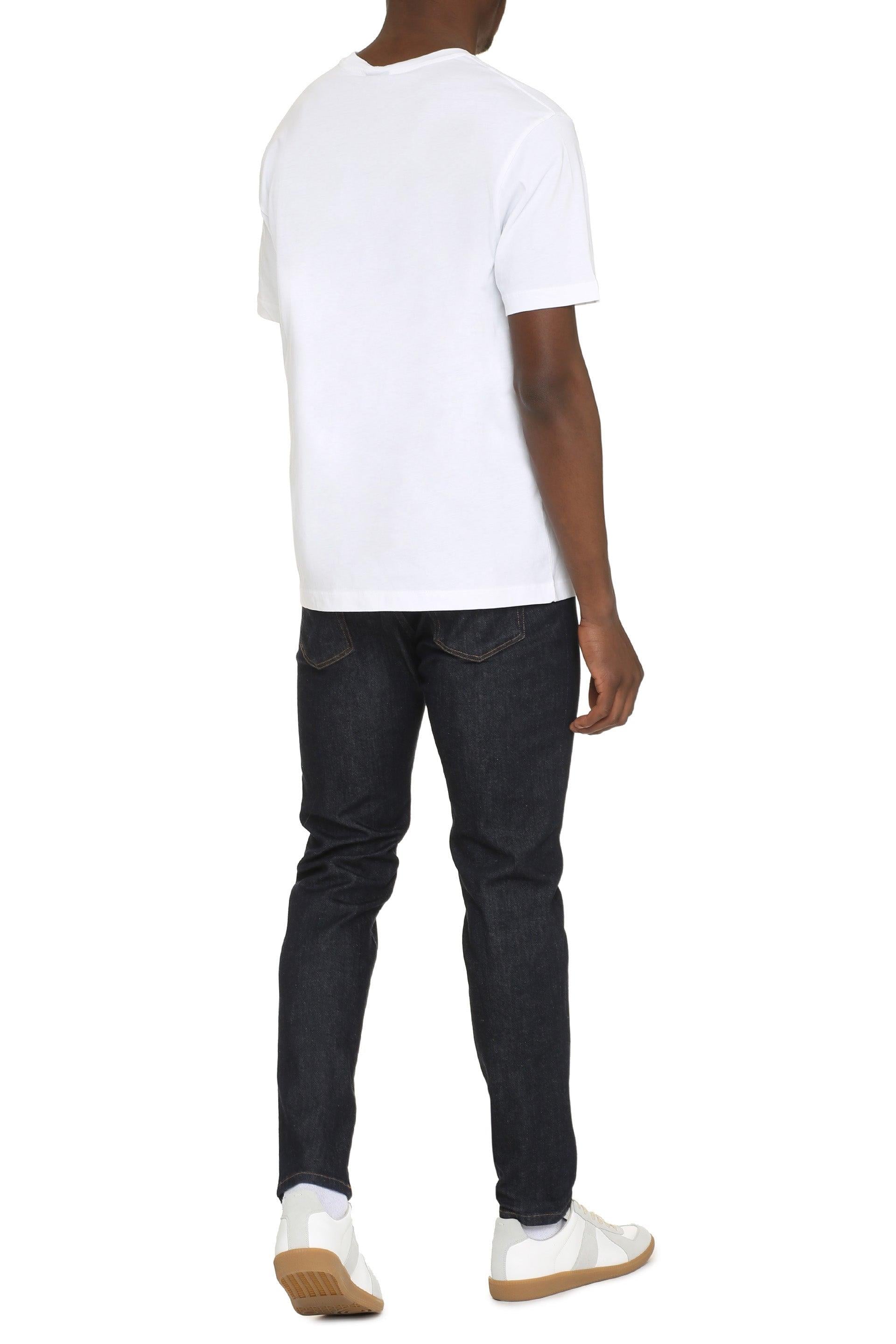 Paul Shark Paul Shark Erkek Marka Logo Detaylı Regular Fit Kısa Kollu Beyaz T-Shirt 23411198A-010