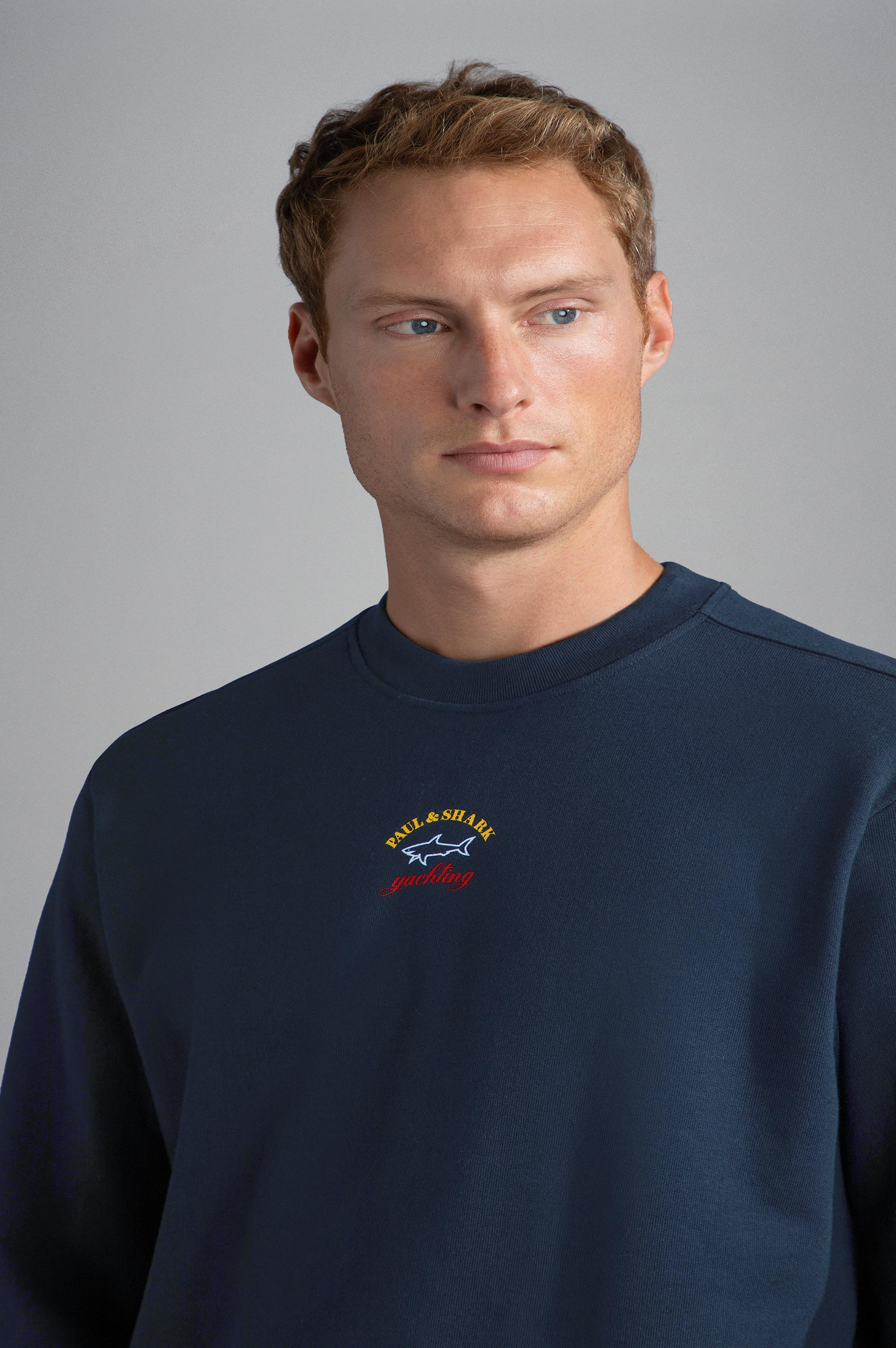 Paul Shark Paul Shark Erkek Marka Logolu Uzun Kollu Rahat Lacivert Sweatshirt 13311831-013