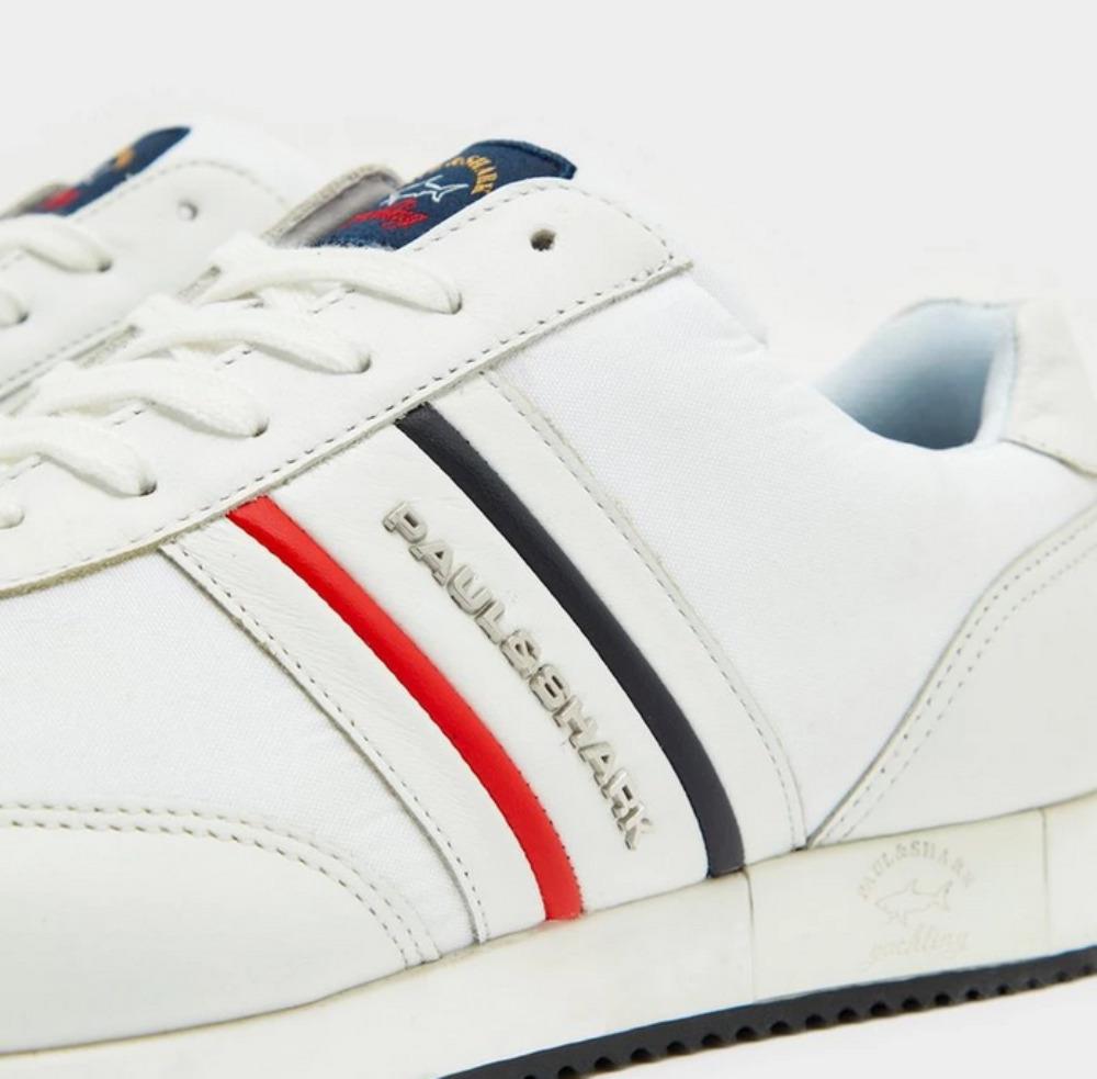 Paul Shark Paul Shark Erkek Metal Toka Derili Marka Logolu Beyaz Sneaker 22418018-010