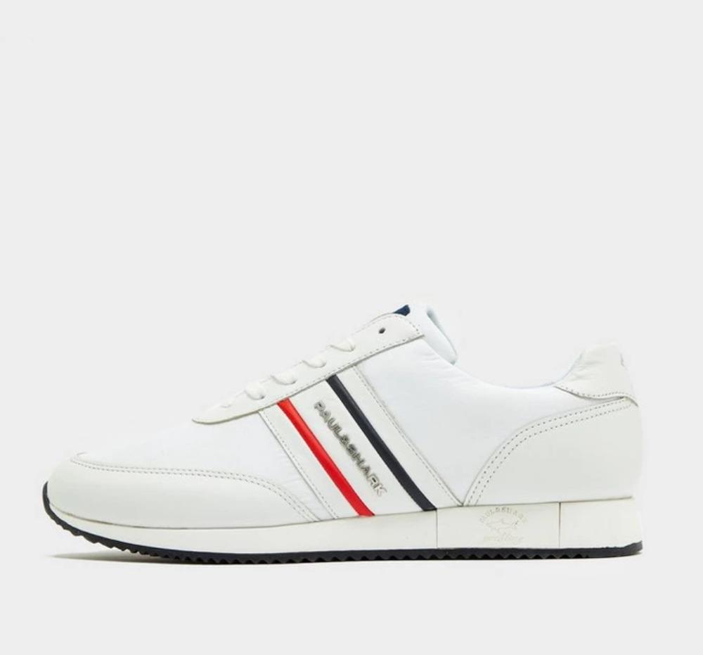 Paul Shark Paul Shark Erkek Metal Toka Derili Marka Logolu Beyaz Sneaker 22418018-010