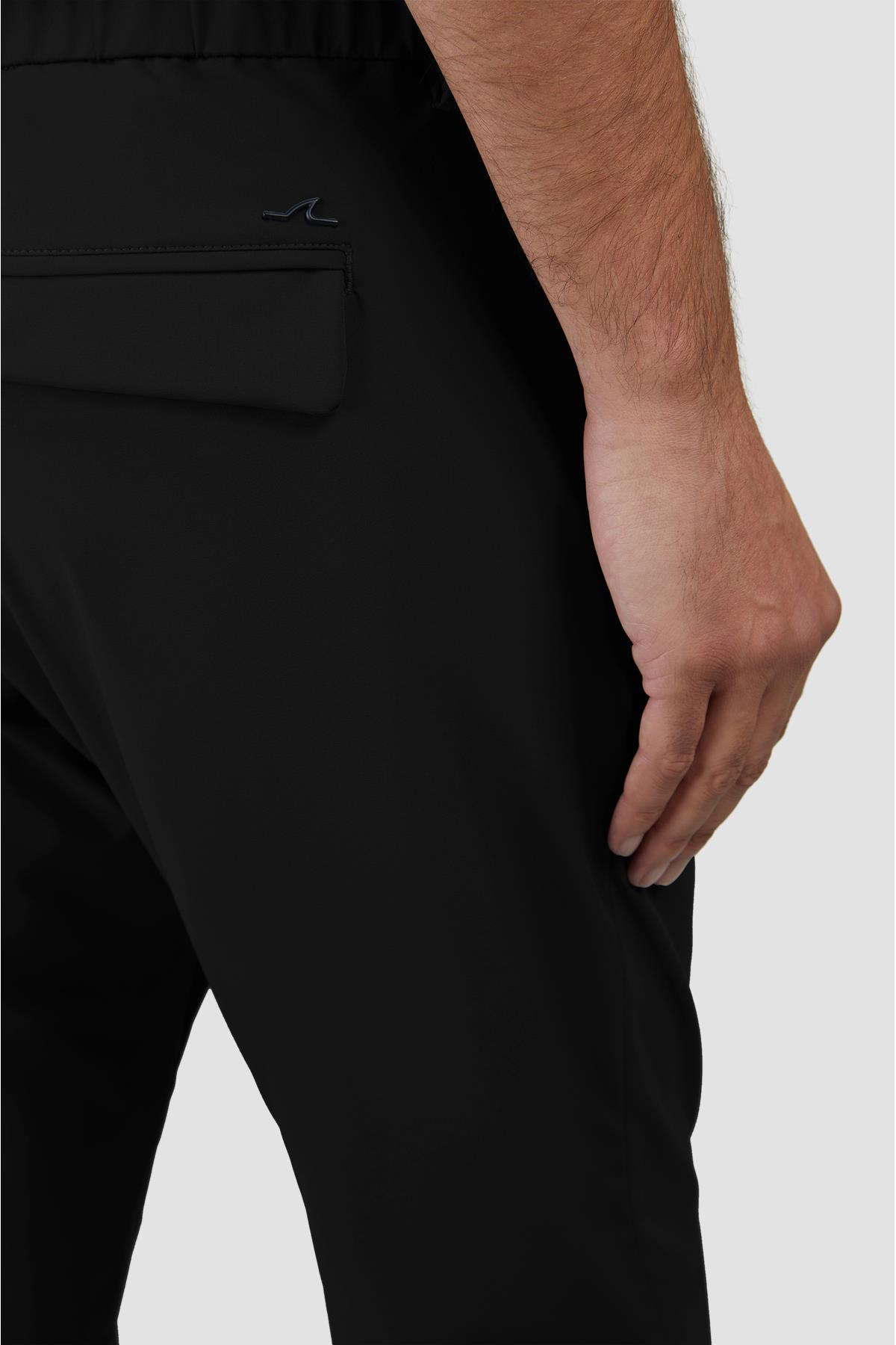 Paul Shark Paul Shark Erkek Normal Bel Regular Fit Rahat ve Esnek Kumaş Düz Paça Siyah Pantolon 25414071-011