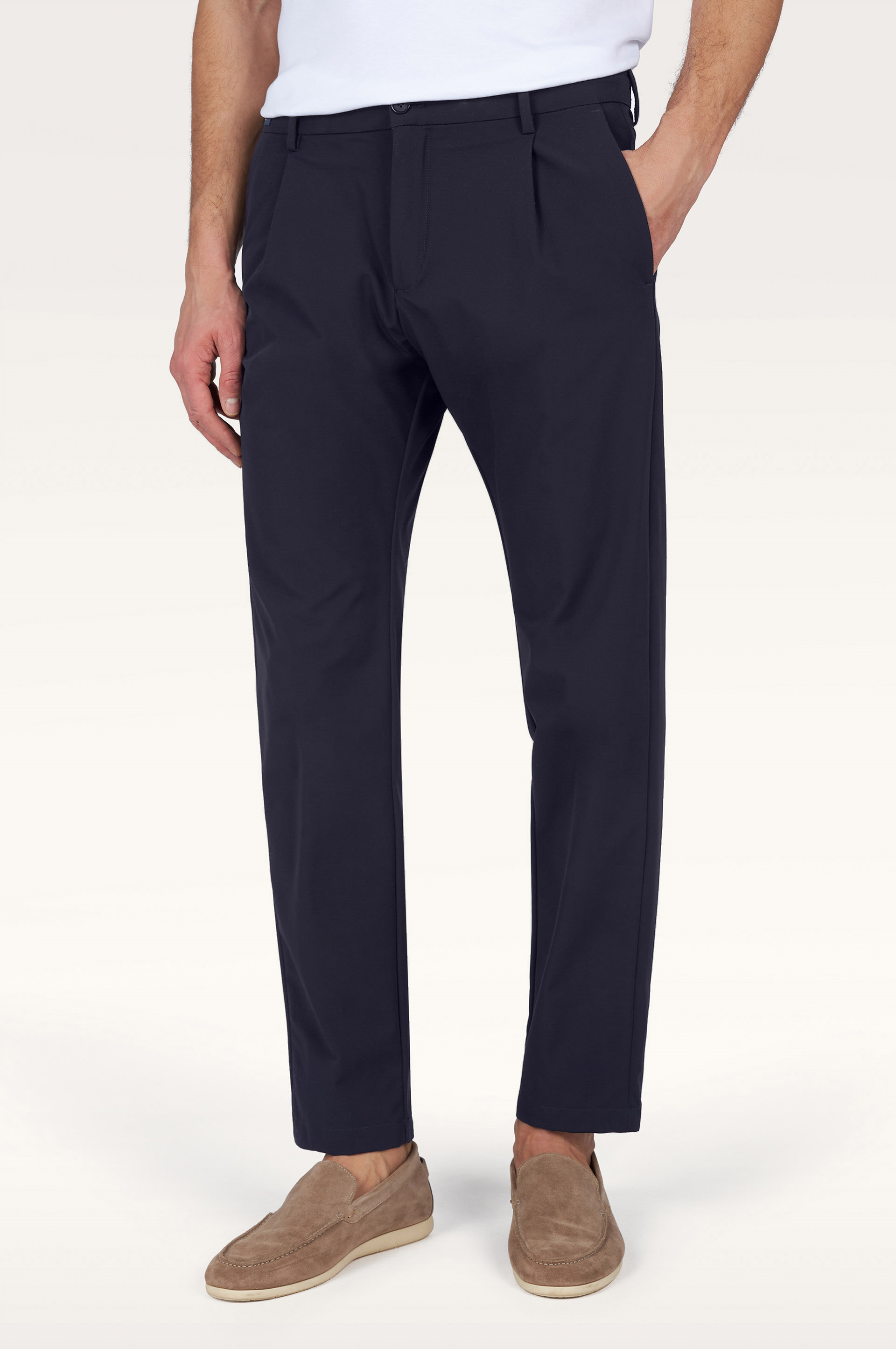 Paul Shark Paul Shark Erkek Normal Bel Regular Fit Rahat ve Esnek Kumaş Düz Paça Lacivert Pantolon 25414071-013