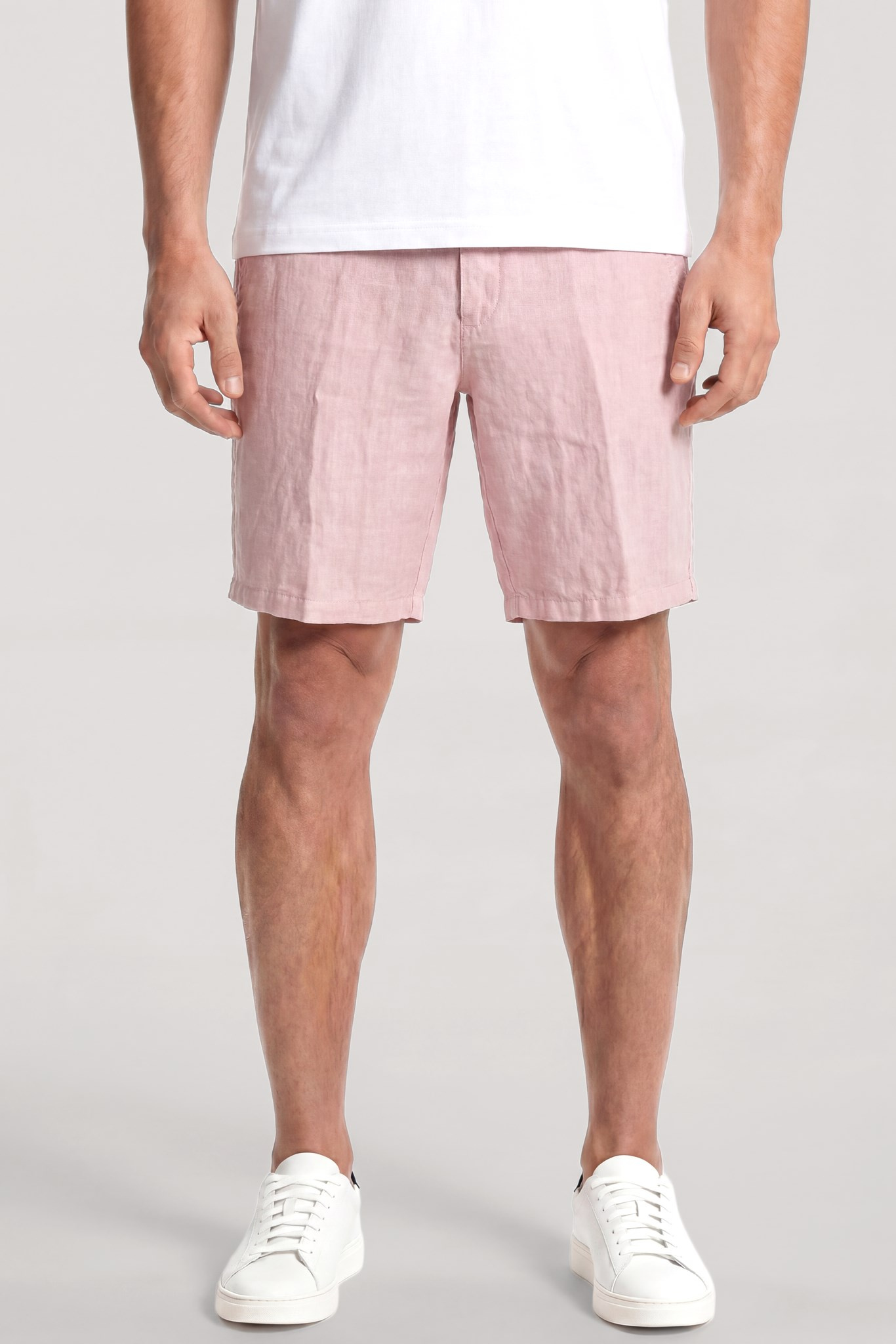 Paul Shark Paul Shark Erkek Normal Bel İp Bağlamalı Keten Pembe Şort 26414032-155