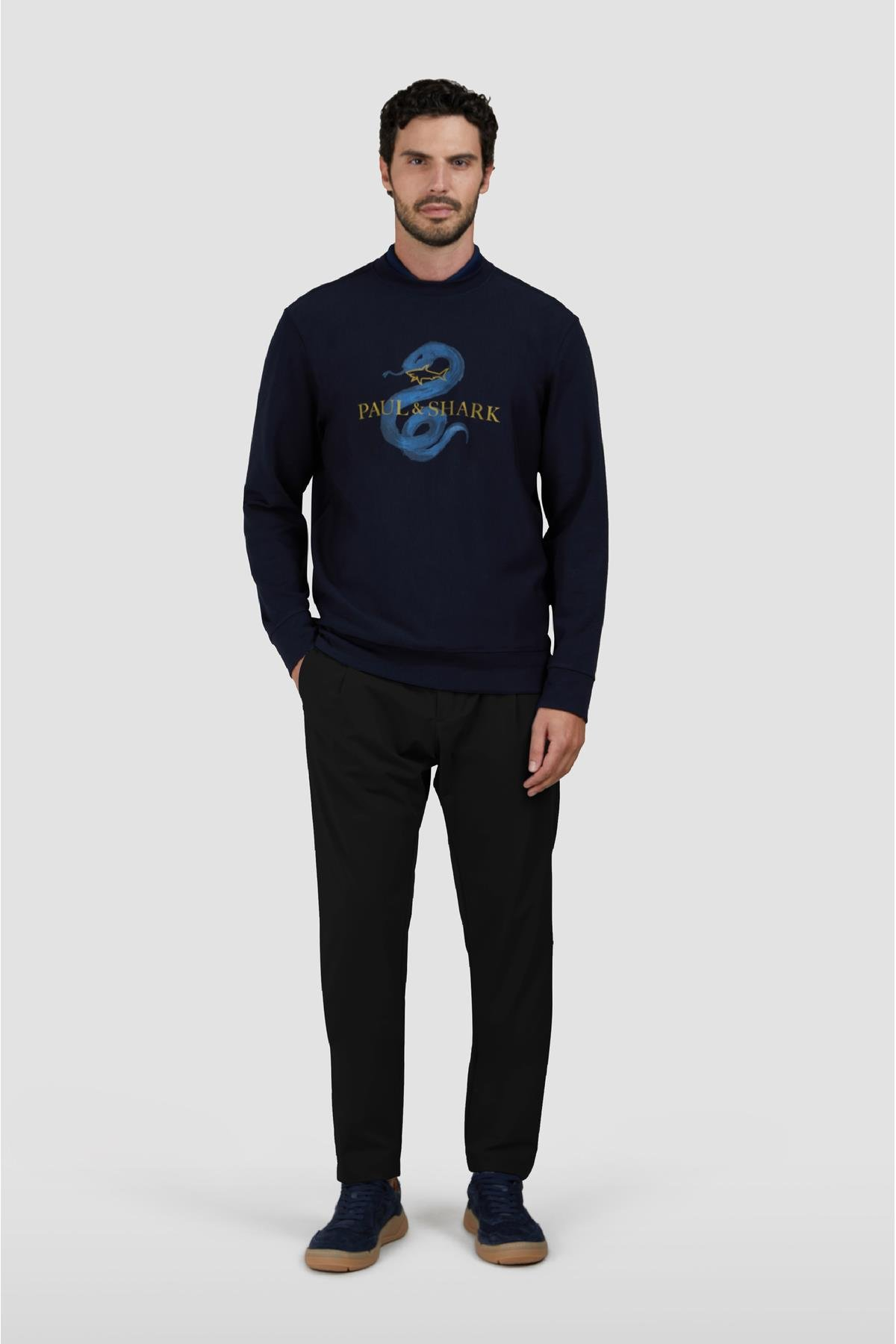 Paul Shark Paul Shark Erkek Normal Bel Regular Fit Rahat ve Esnek Kumaş Düz Paça Siyah Pantolon 25414071-011