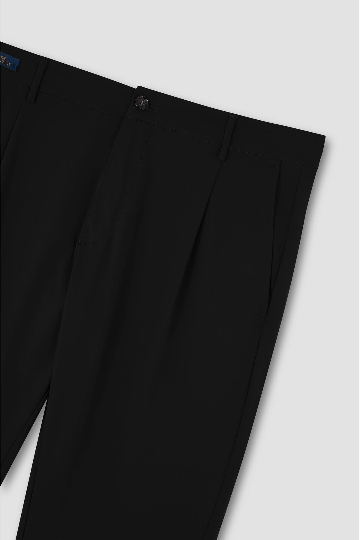 Paul Shark Paul Shark Erkek Normal Bel Regular Fit Rahat ve Esnek Kumaş Düz Paça Siyah Pantolon 25414071-011