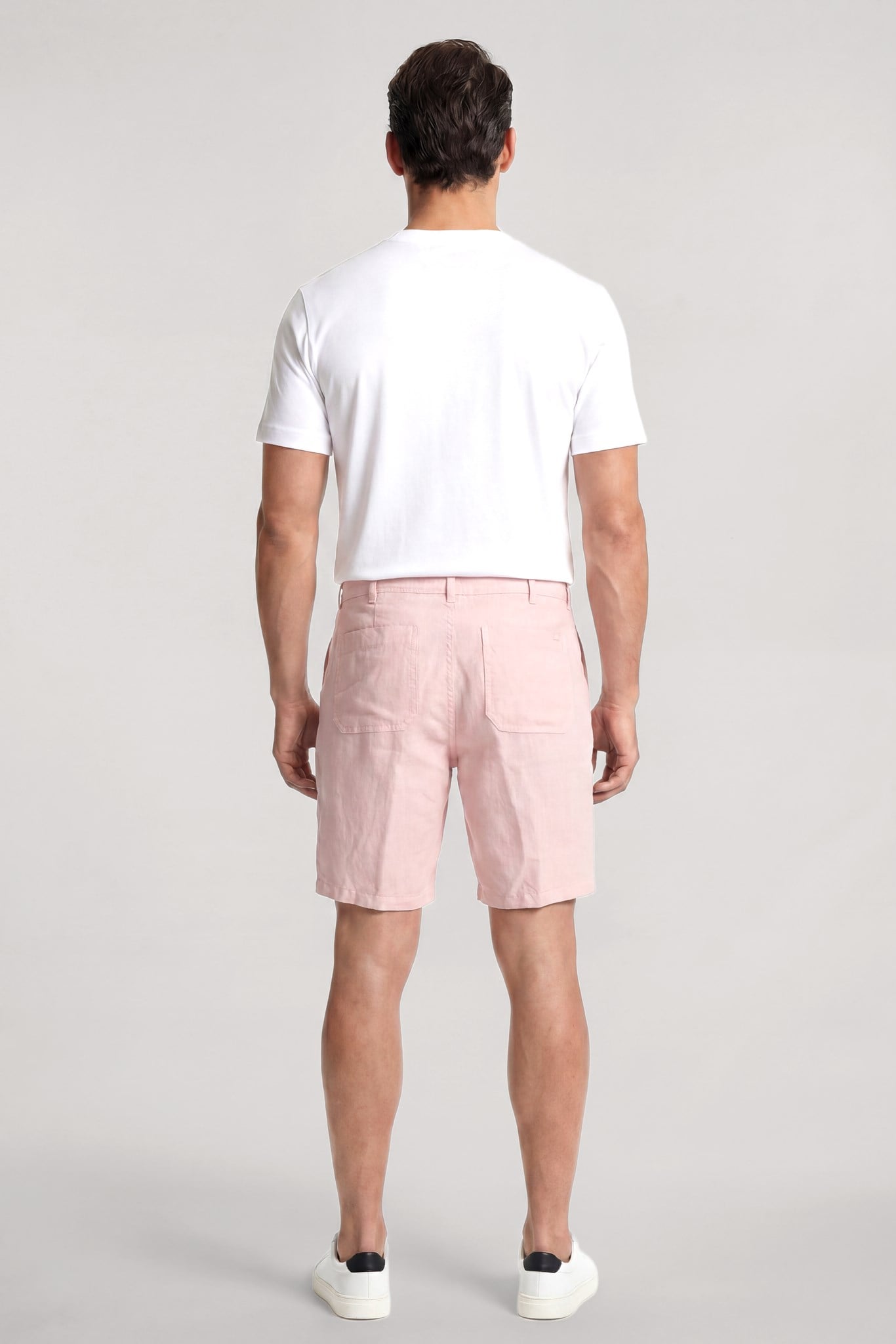 Paul Shark Paul Shark Erkek Normal Bel İp Bağlamalı Keten Pembe Şort 26414032-155