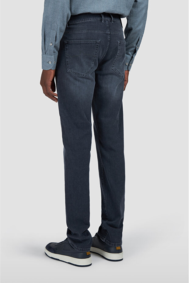 Paul Shark Paul Shark Erkek Normal Kalıp Düz Paça Pamuklu Denim Gri Jeans 15314106-J08
