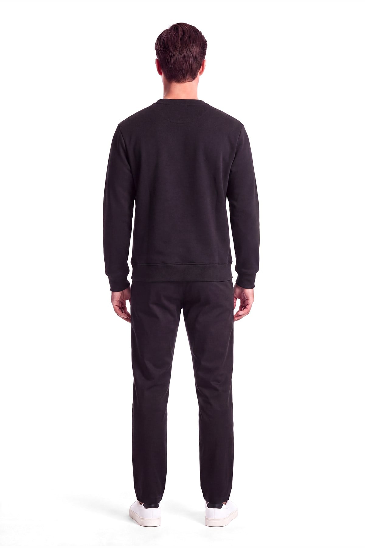 Paul Shark Paul Shark Erkek Normal Kalıp Pamuklu Metalik Logo Detaylı Kısa Kollu Siyah Sweatshirt 16311843-011