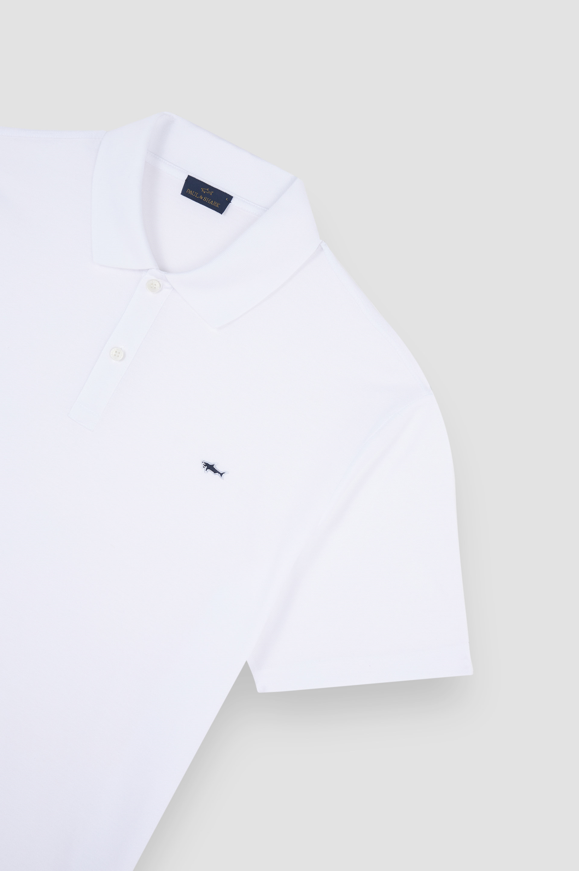 Paul Shark Paul Shark Erkek Normal Kesim Pamuklu Pike Kumaş Kısa Kollu Beyaz Polo Yaka T-Shirt 99311000-010